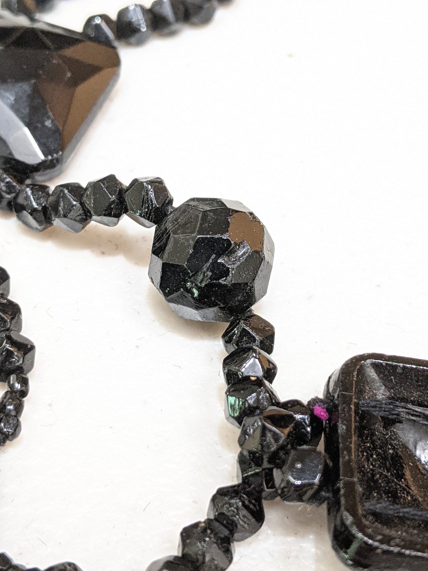 Art Deco French Jet Necklace Set | 2 Pc