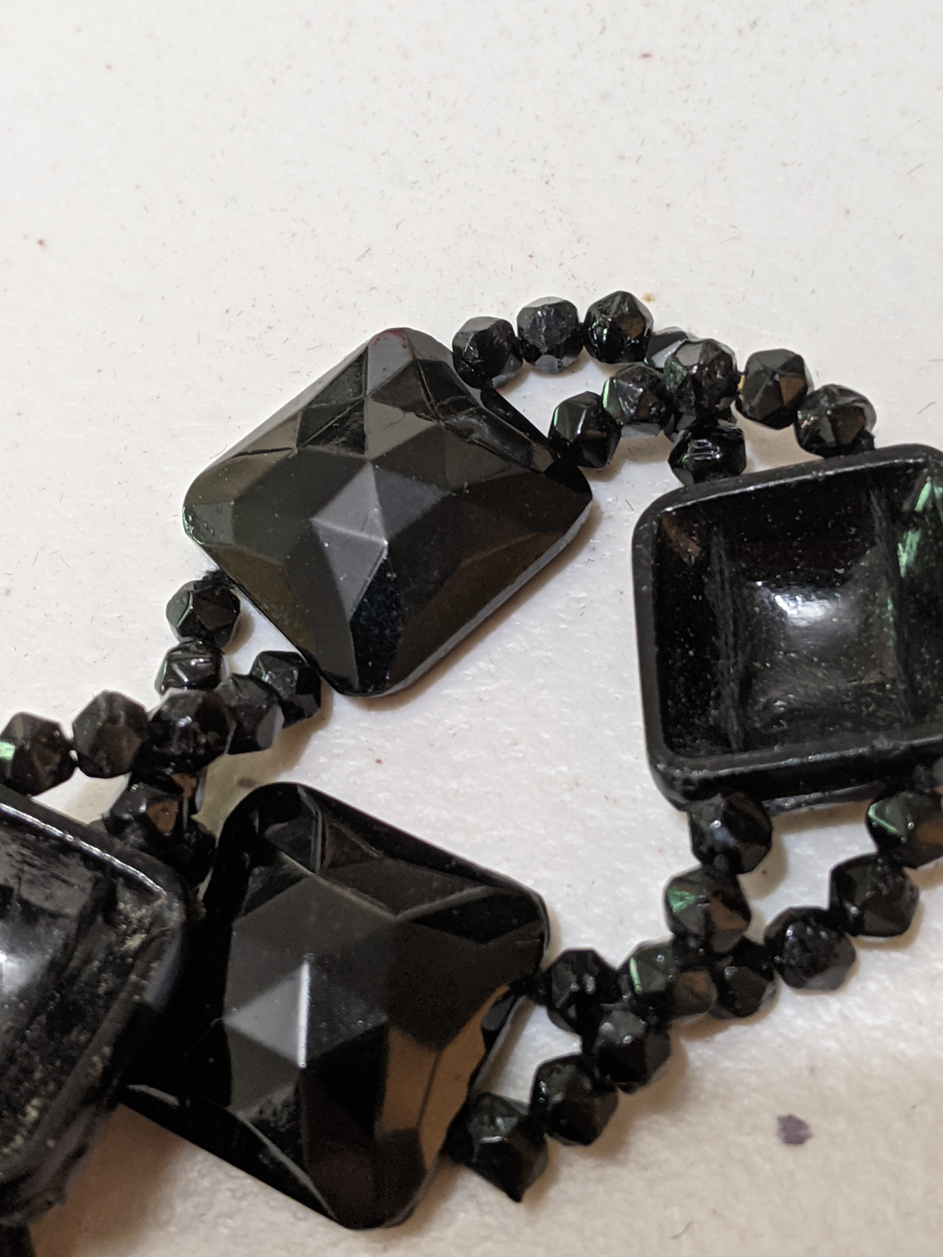 Art Deco French Jet Necklace Set | 2 Pc