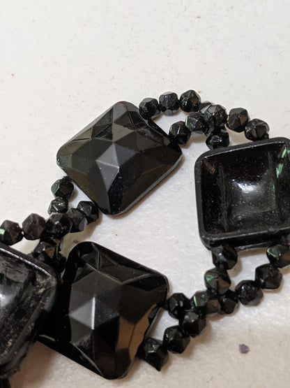 Art Deco French Jet Necklace Set | 2 Pc