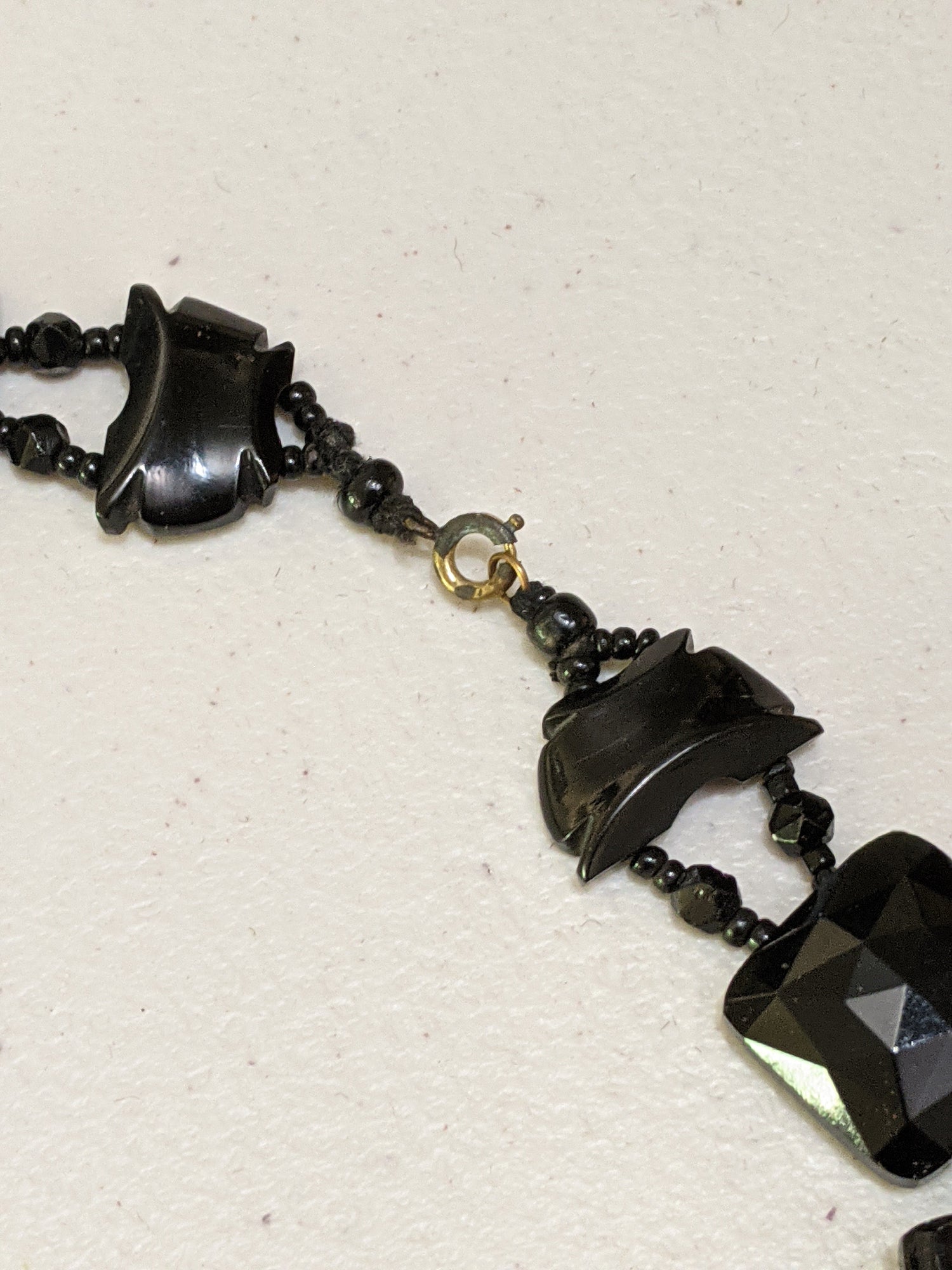 Art Deco French Jet Necklace Set | 2 Pc