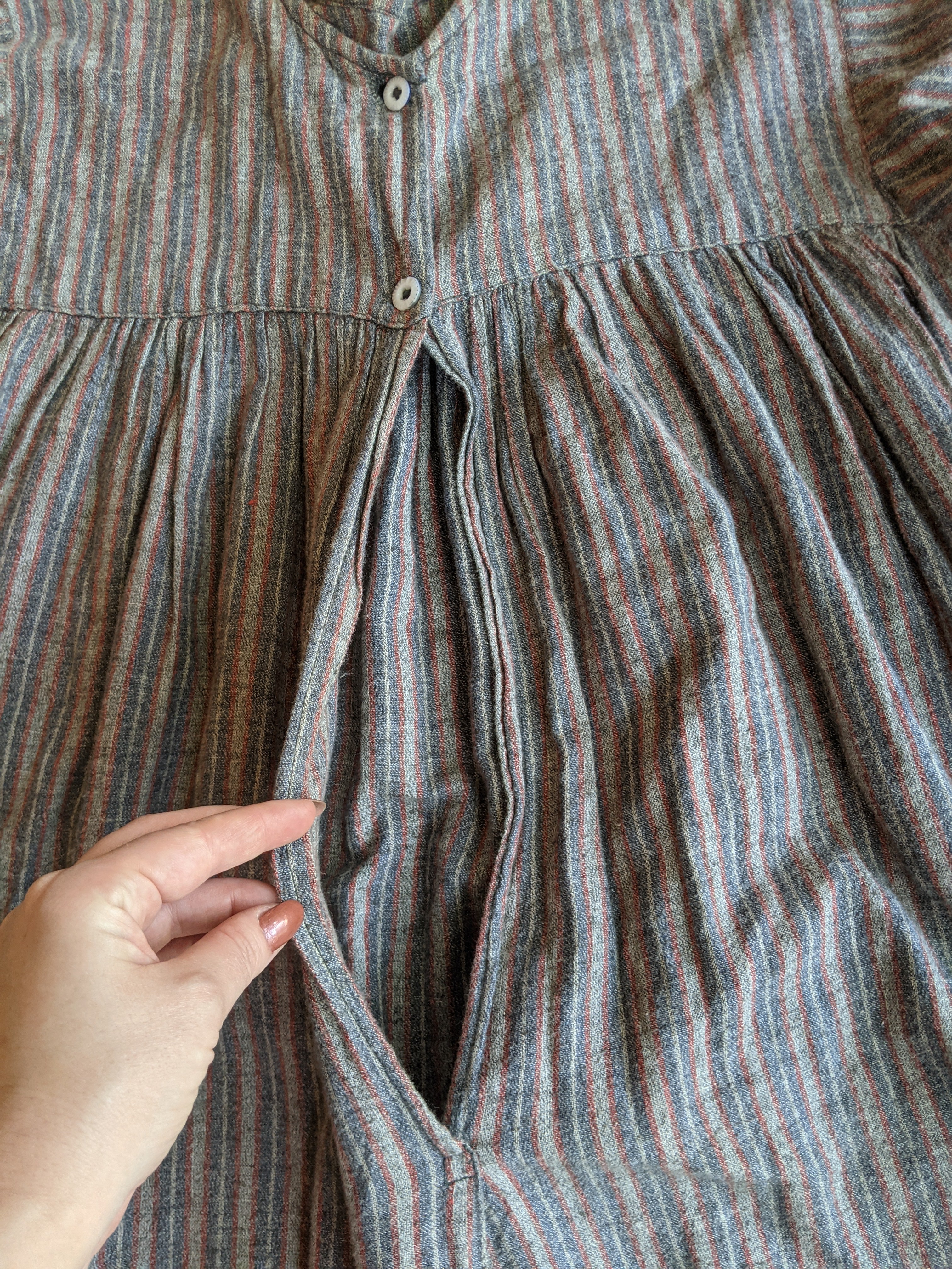 1910s-1920s Flannel Nightgown