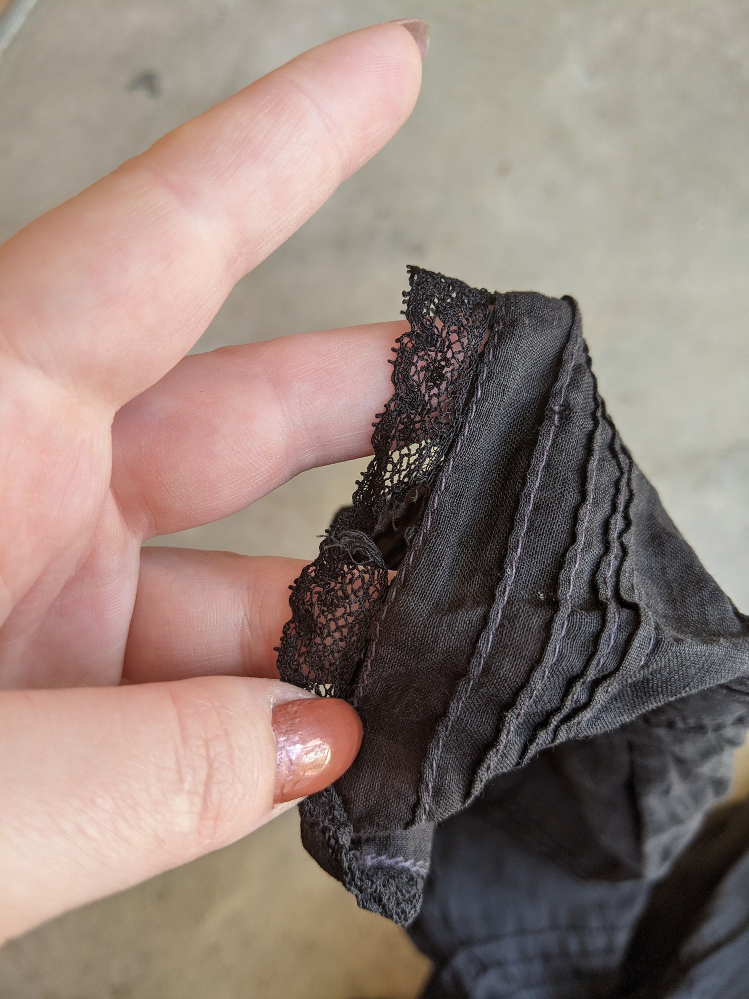 1900s - 1910s Black Lingerie Dress