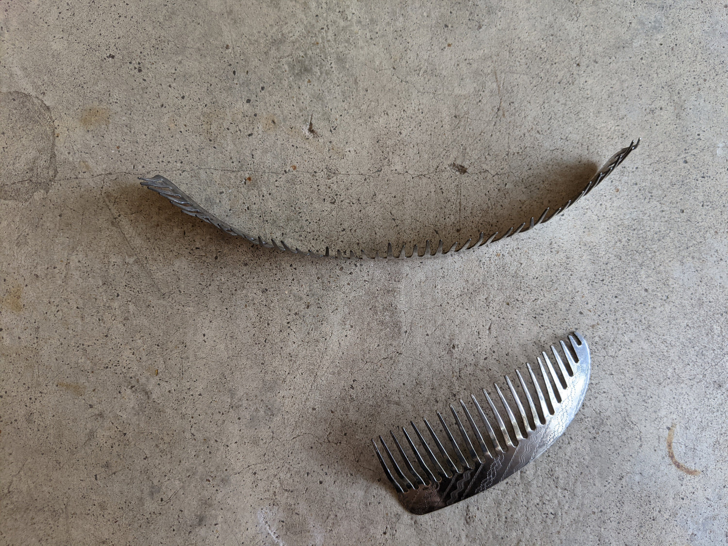 19th C. Silver Hair Comb Set