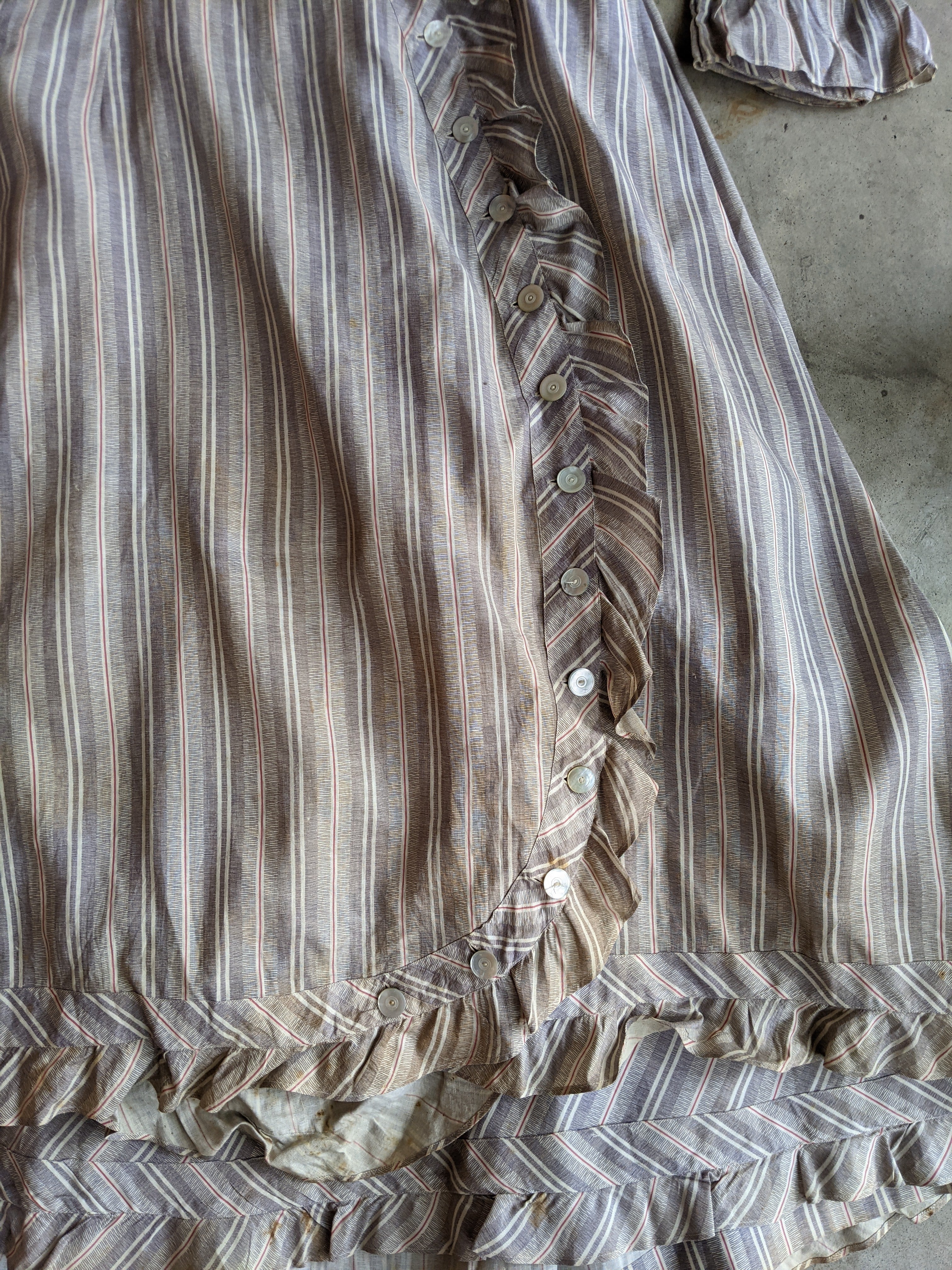 1880s Cotton Dress + Skirt