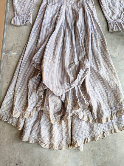 1880s Cotton Dress + Skirt