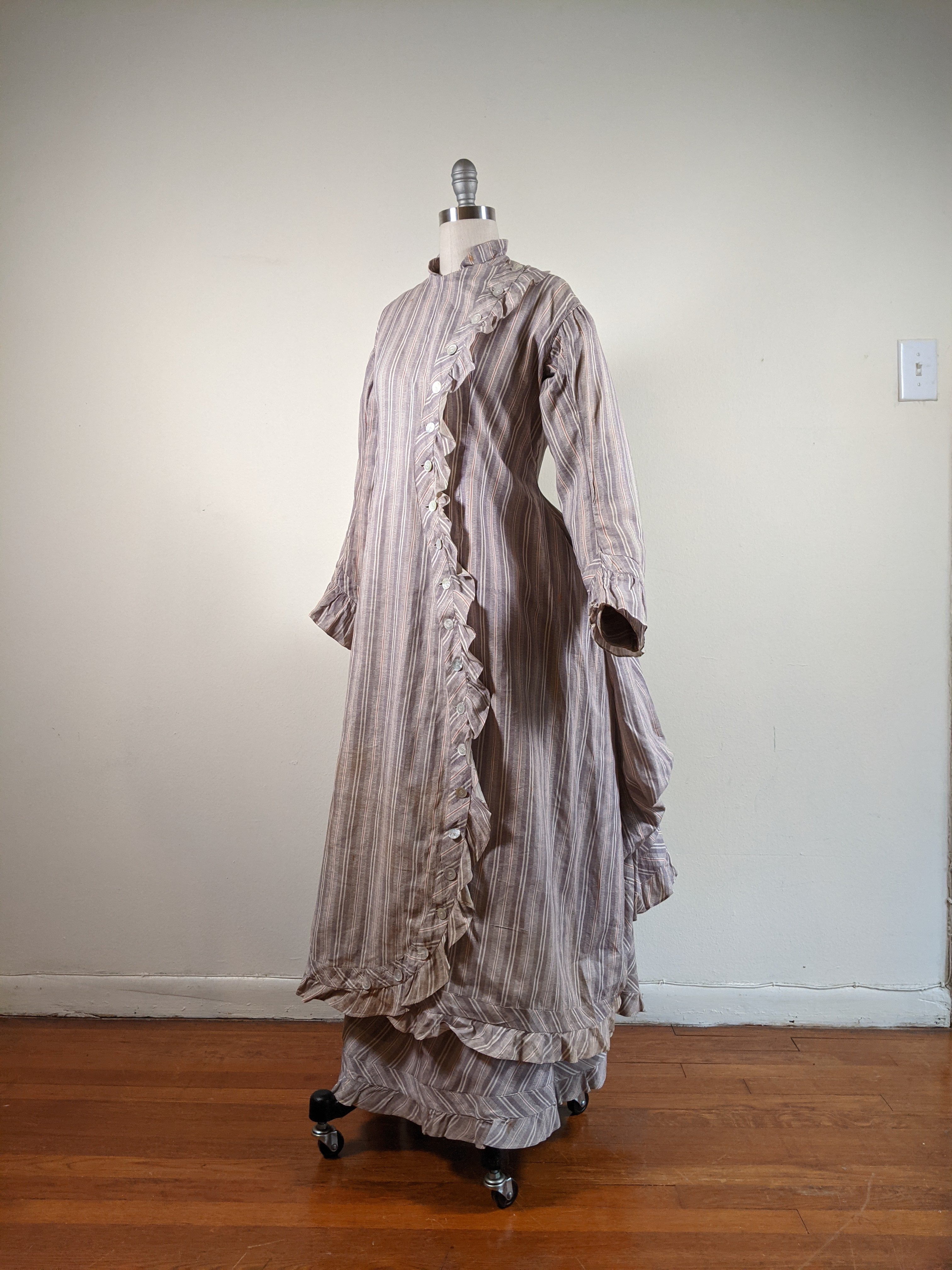 1880s Cotton Dress + Skirt