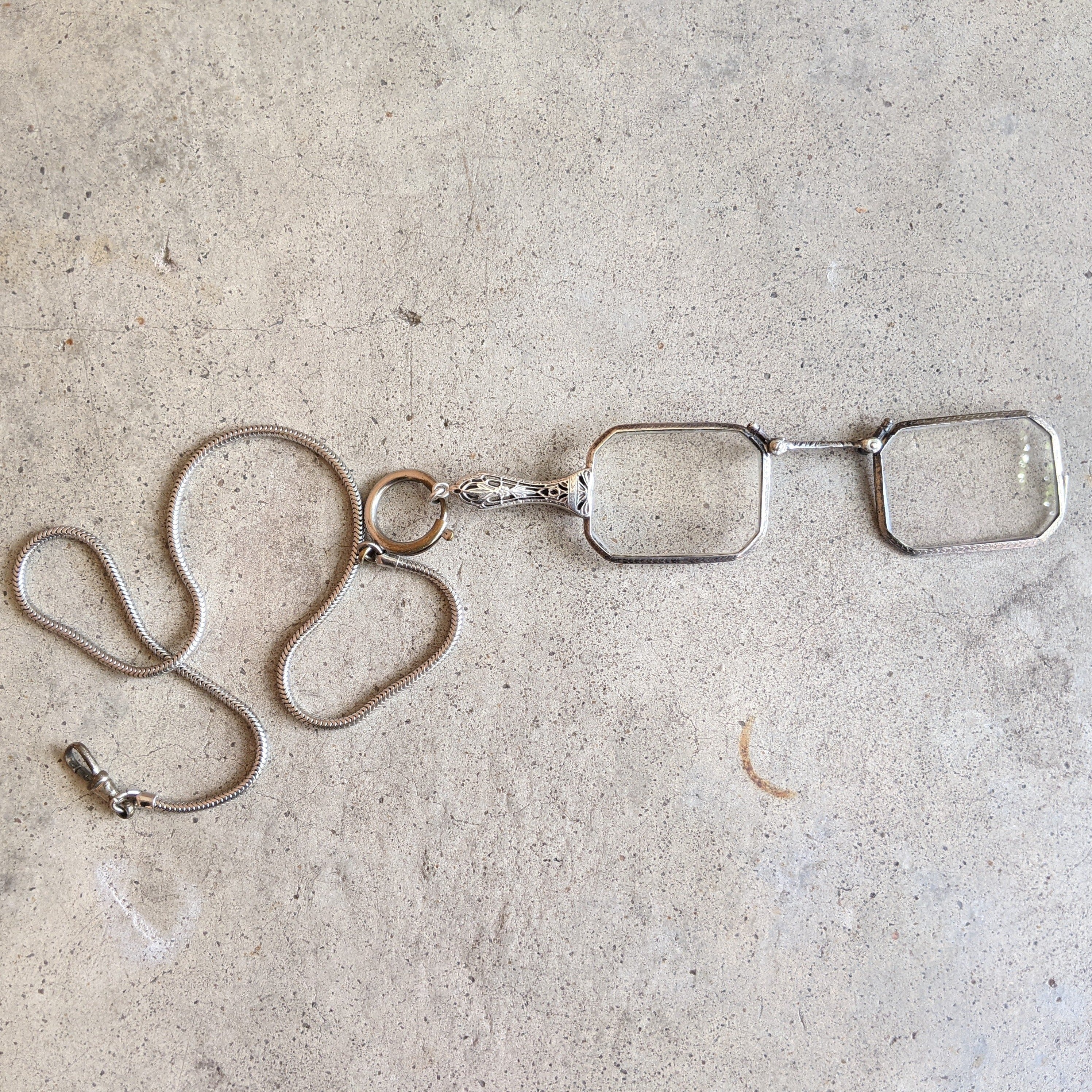 1900s-1910s Sterling Silver Lorgnette