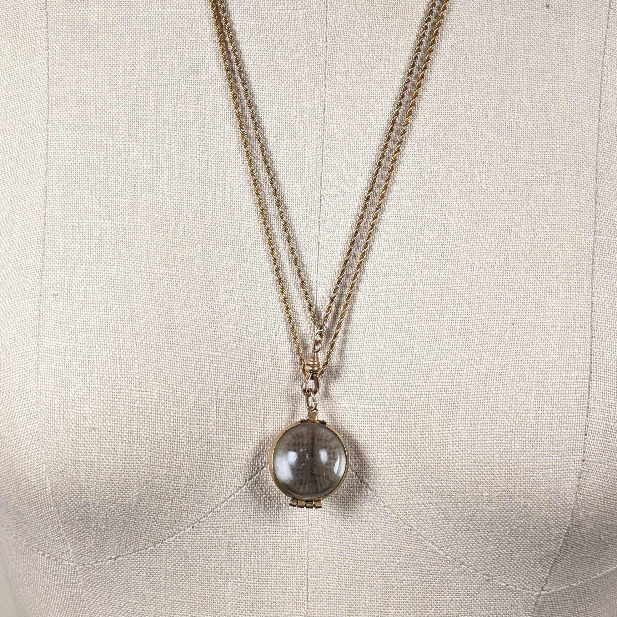 Early 20th c. Pools of Light Locket + Chain