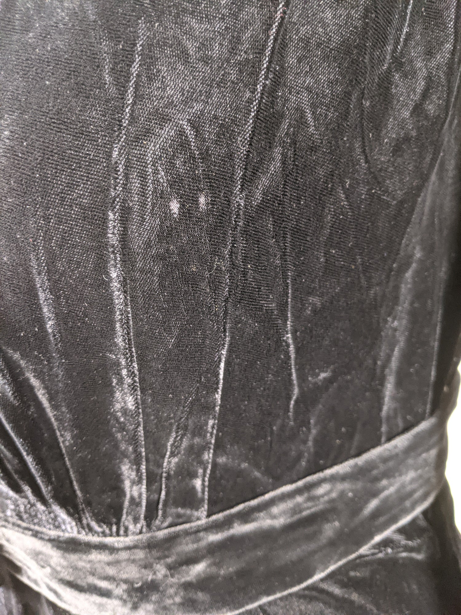 1930s-1940s Rayon Velvet Dress | XL