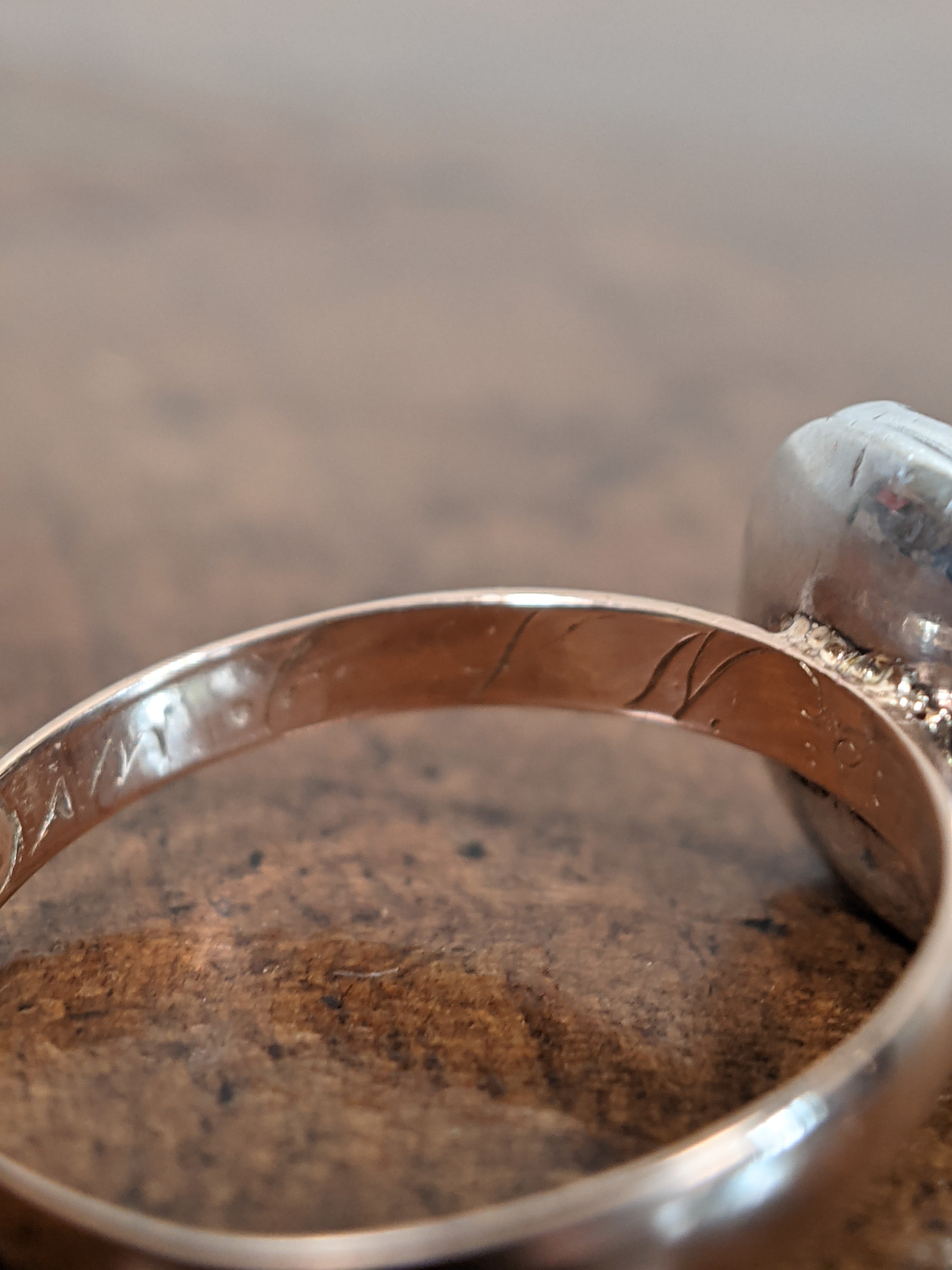 18th c Stuart Crystal Ring in Gold and Silver