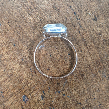 18th c Stuart Crystal Ring in Gold and Silver