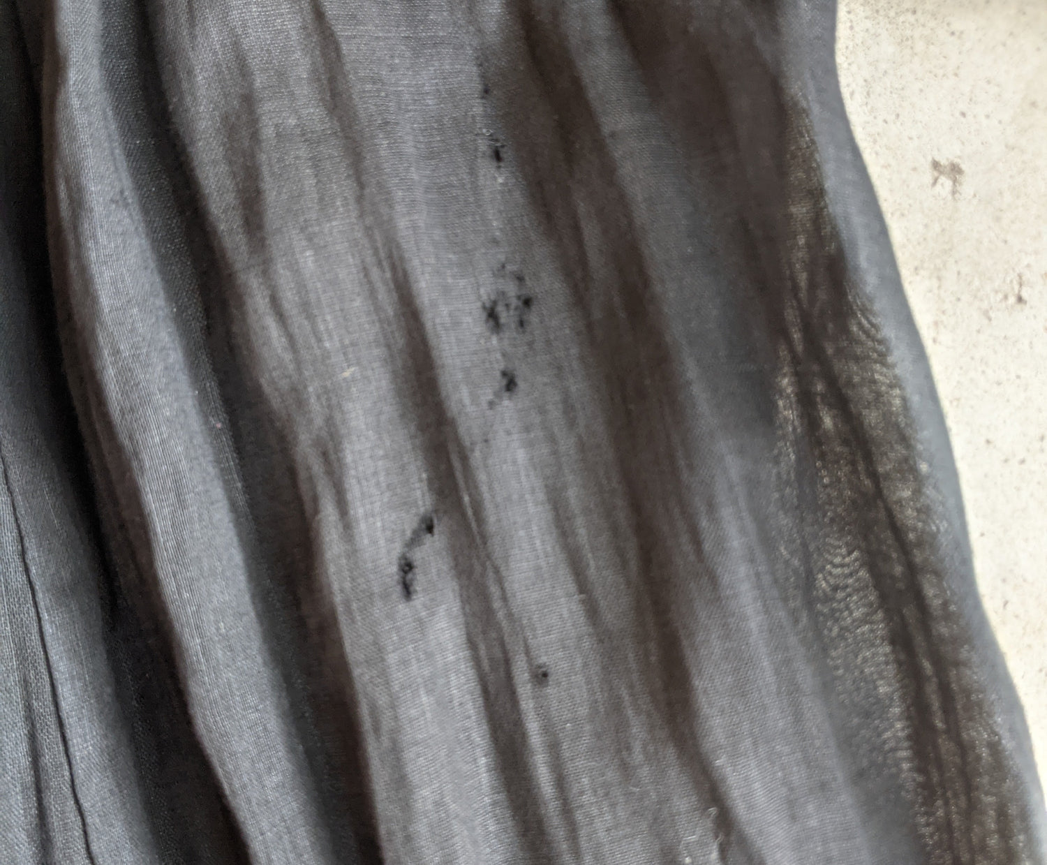 1900s Black Cotton Wrapper Dress