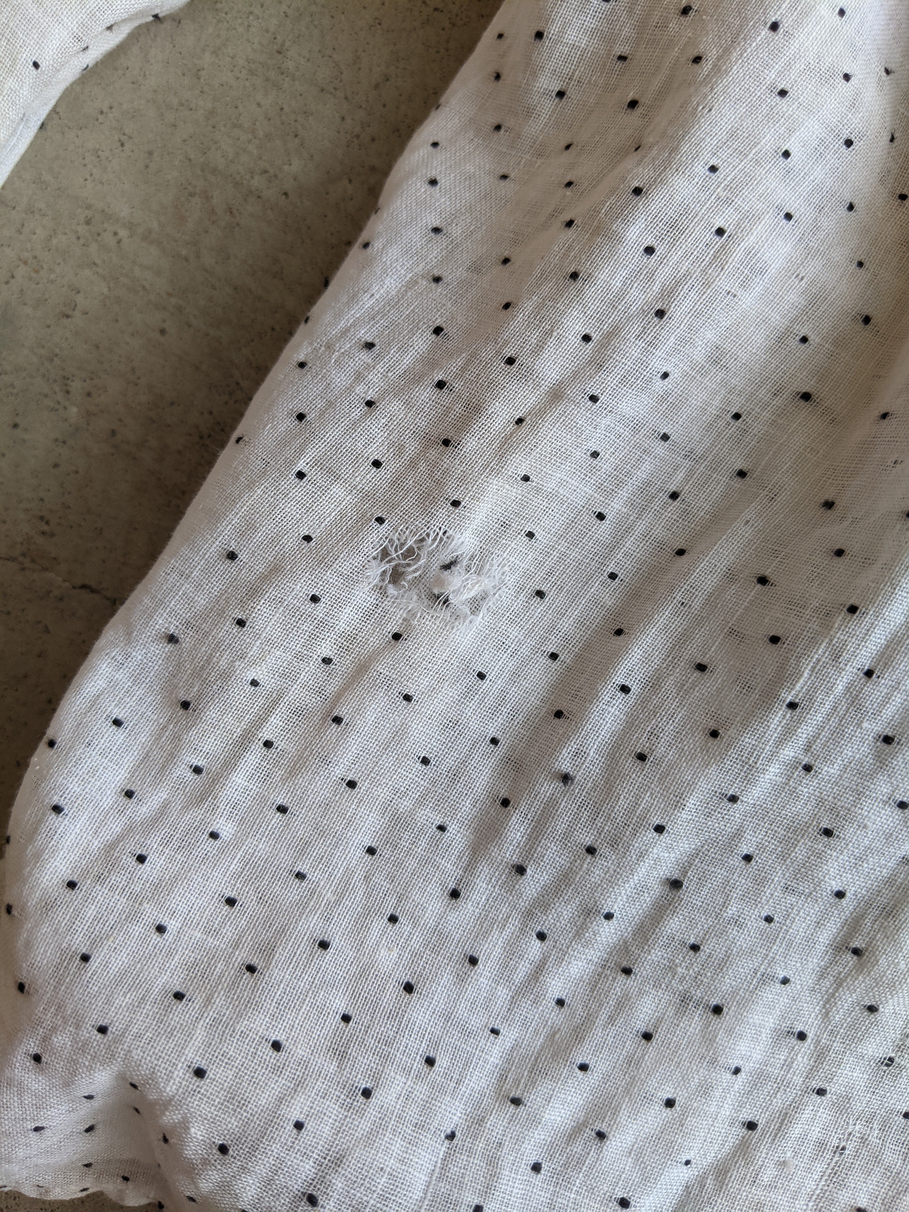 1900s-1910s Swiss Dot Shirt Waist