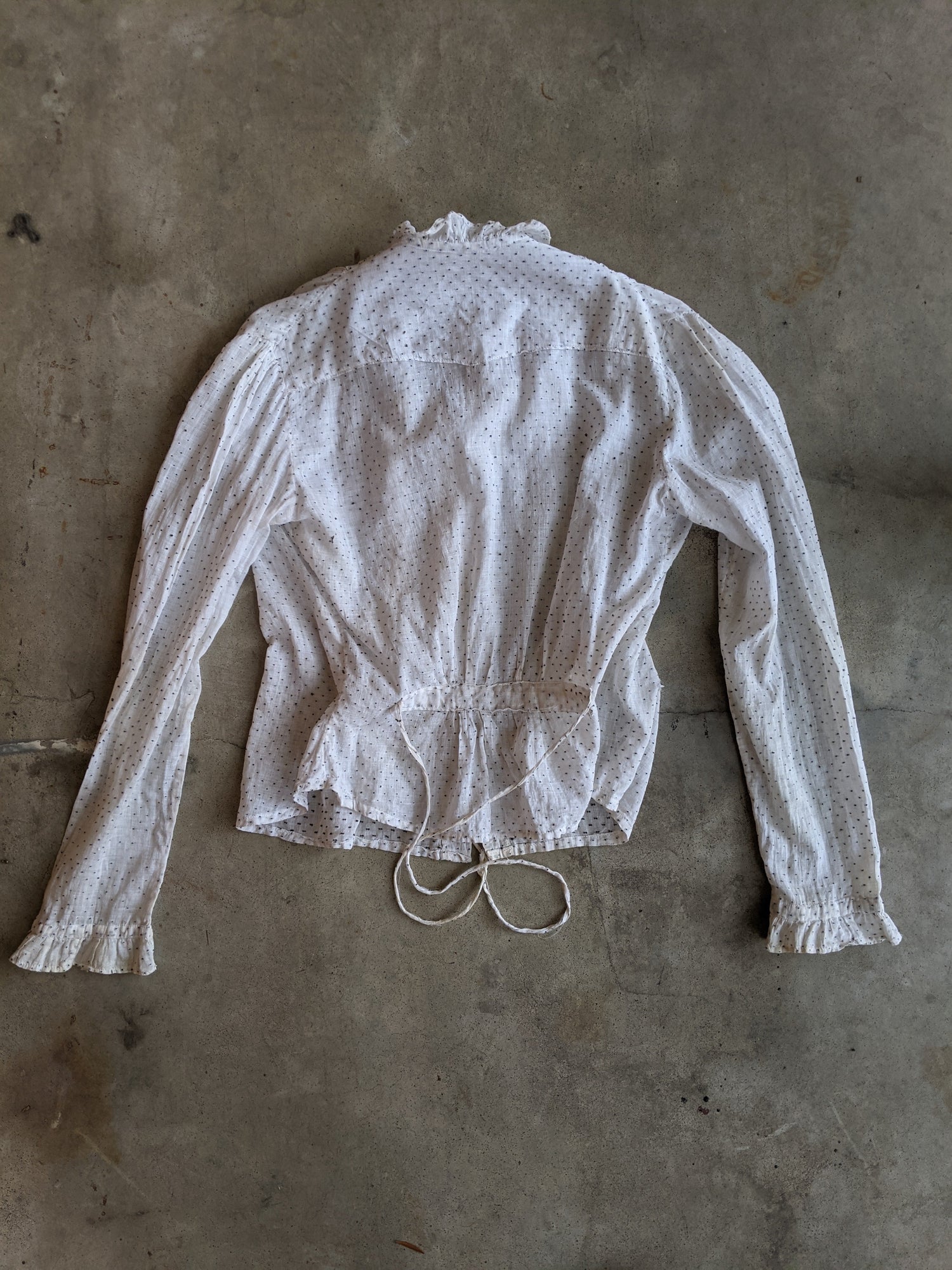 1900s-1910s Swiss Dot Shirt Waist
