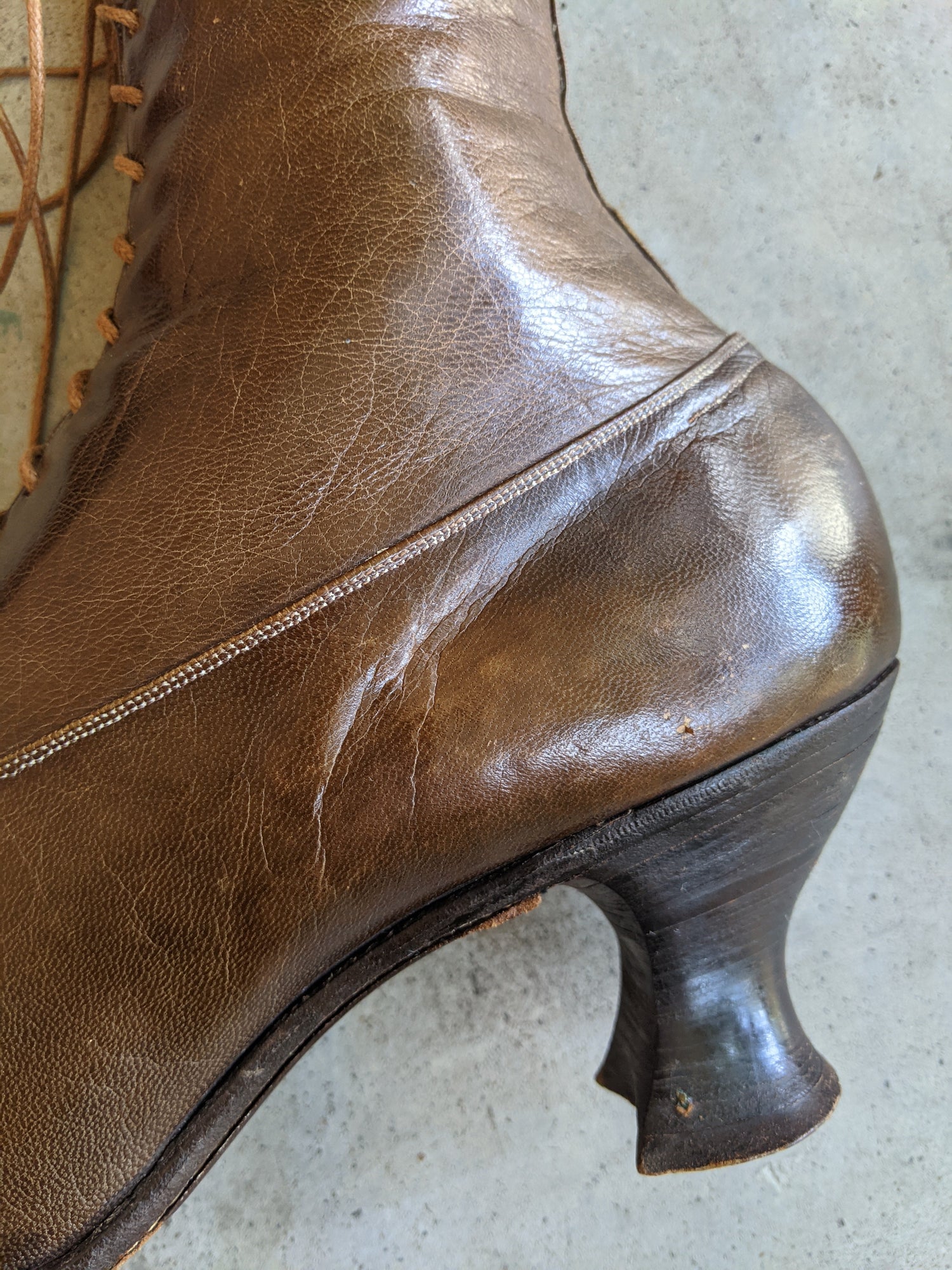 1910s-1920s Brown Louis Heel Boots | Sz 7.5-8