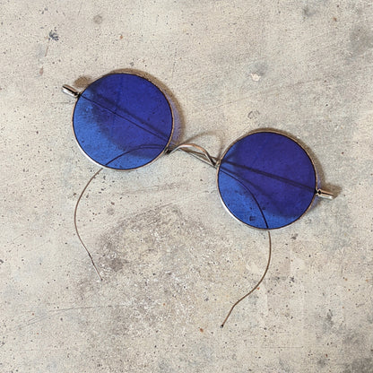 1910s Cobalt Blue Tinted Glasses