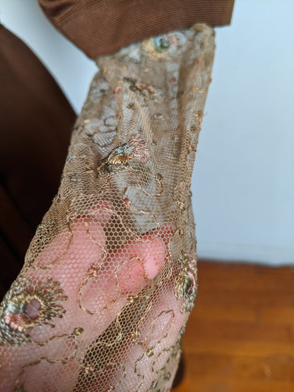 1908-1909 Red Ochre Silk Dress