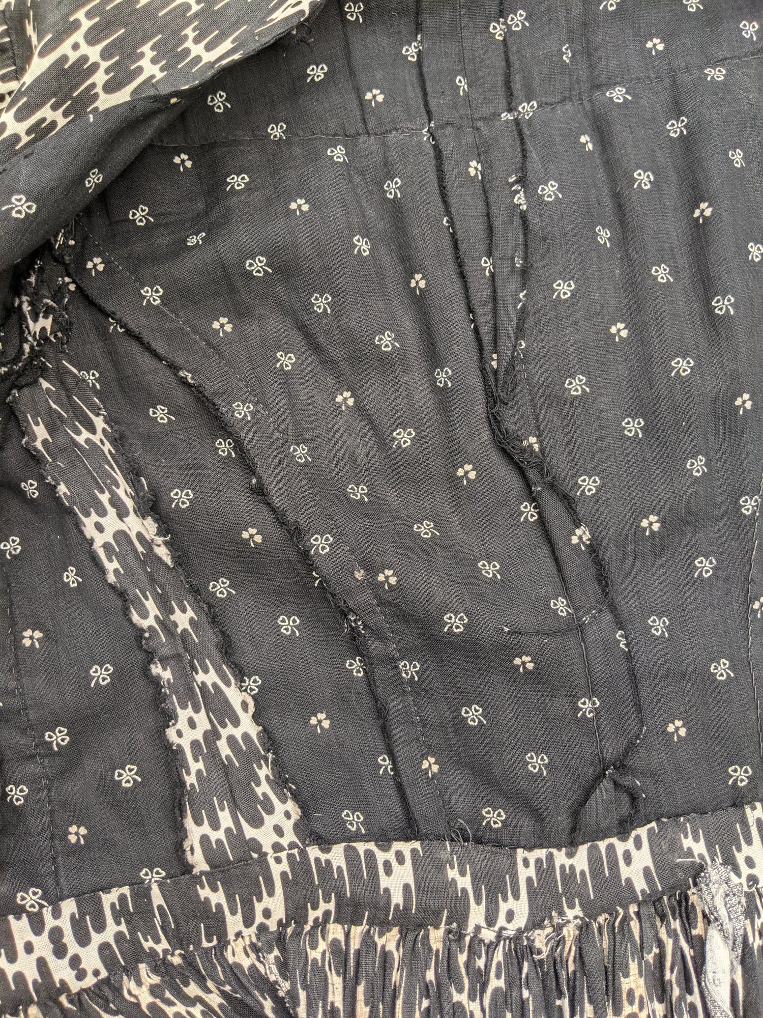 C. 1899 to Early 1900s Cotton Wrapper Dress