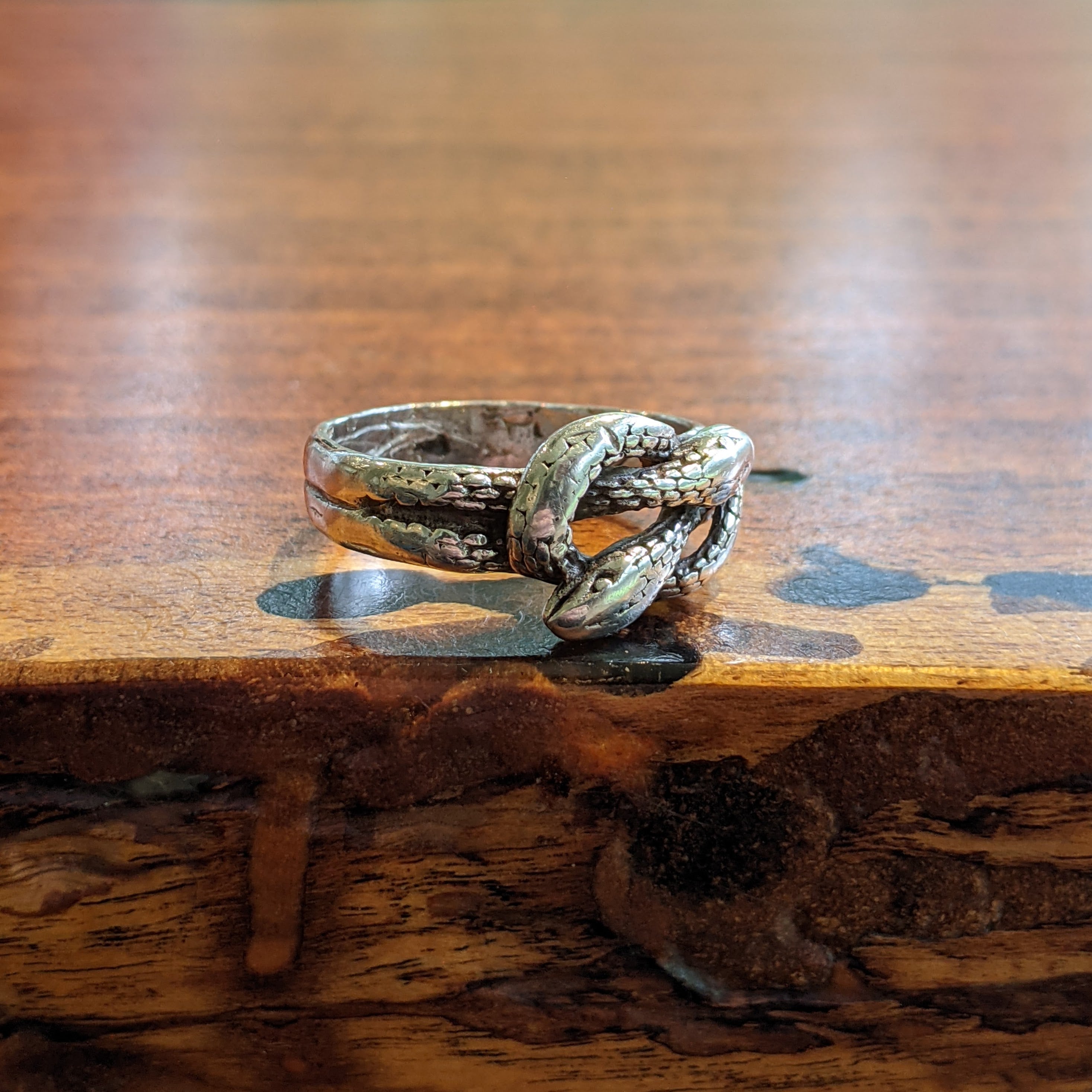 1920s-1930s Sterling Silver Snake Ring