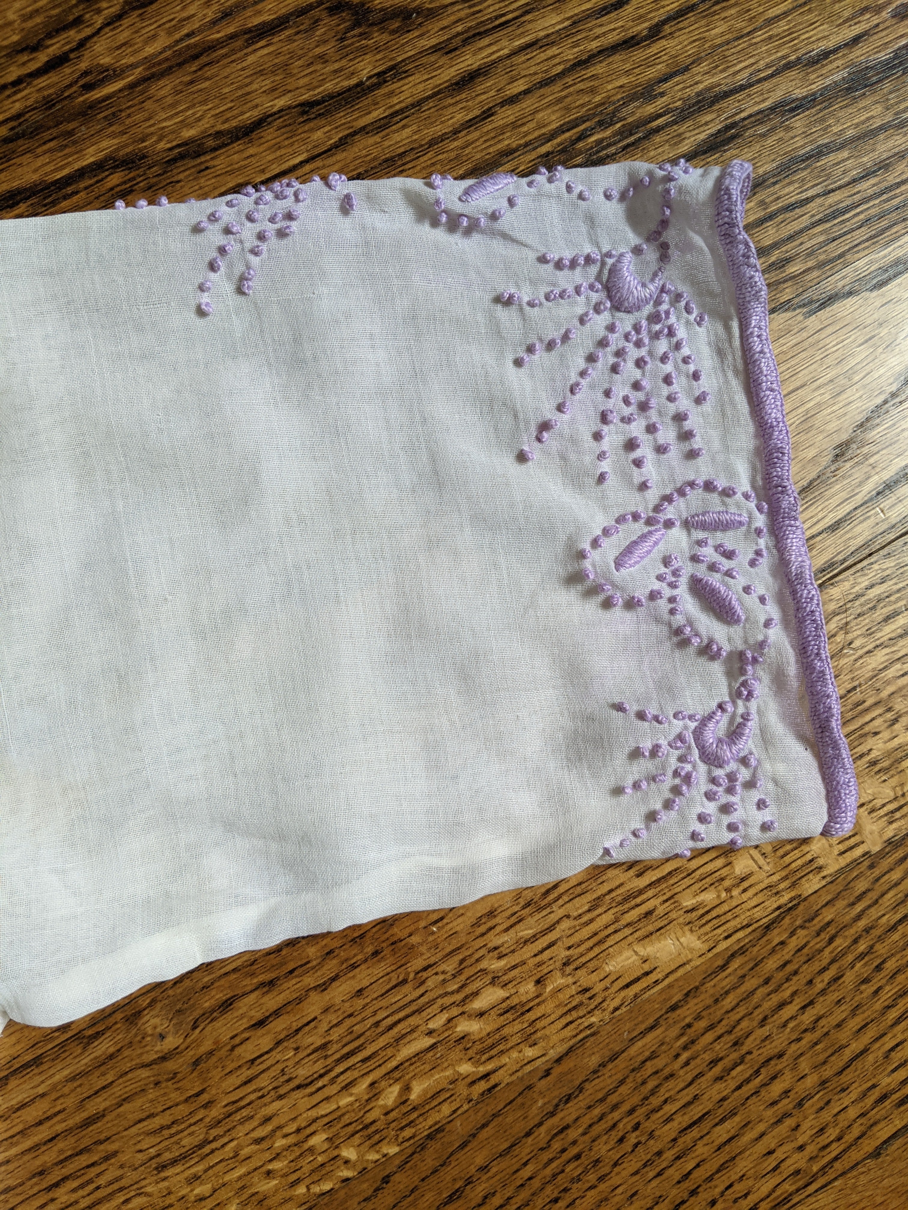 1910s Lilac Embroidered Blouse