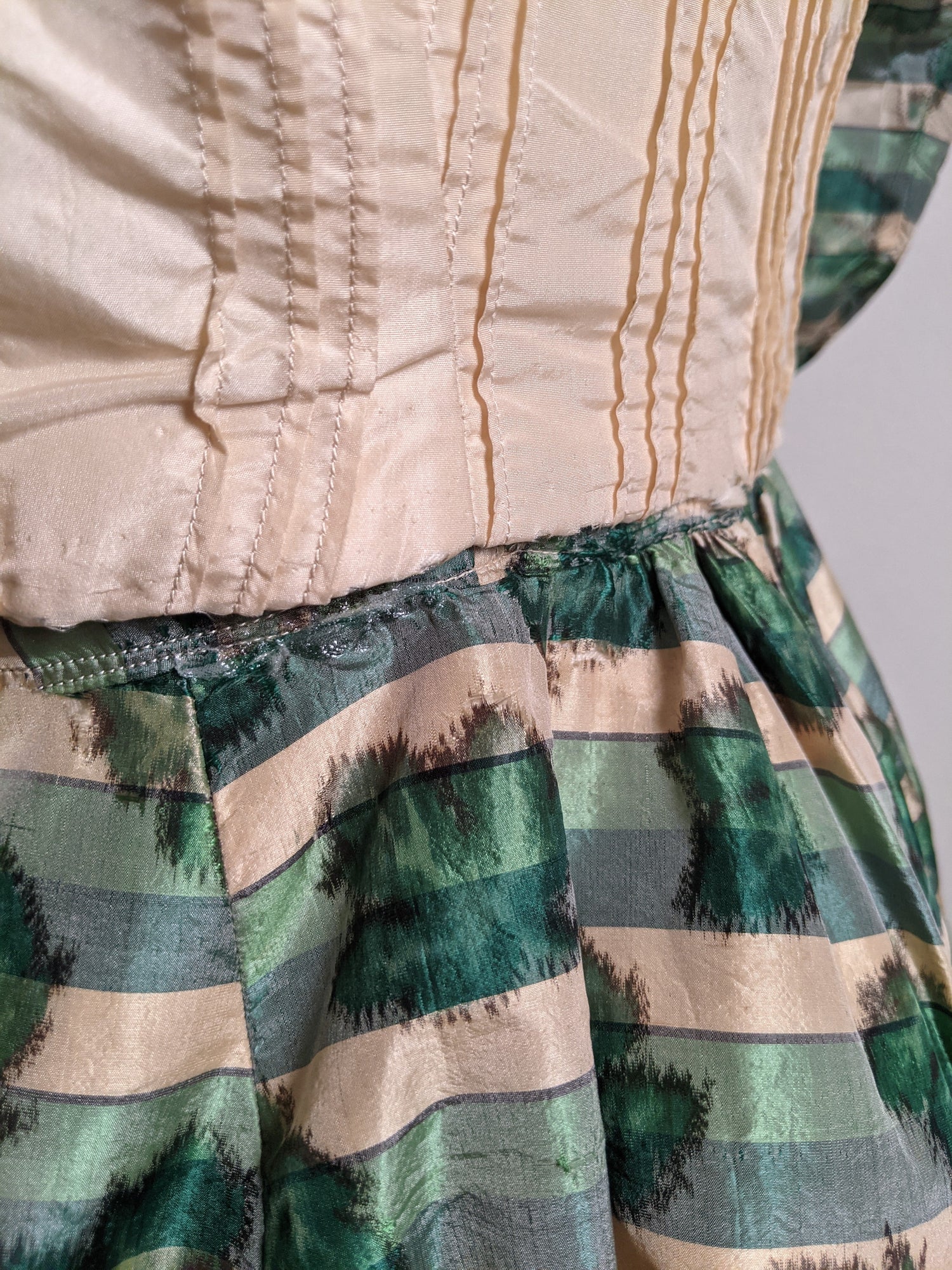 1890s Green Leaf Pattern Dress | Study + Display