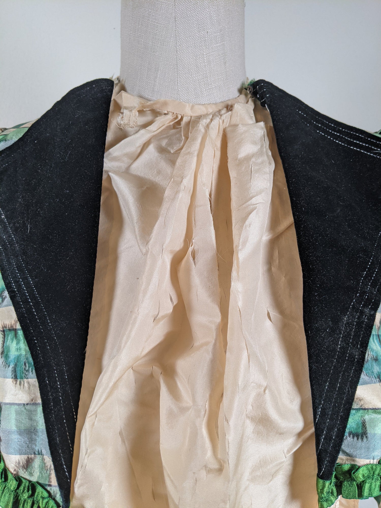 1890s Green Leaf Pattern Dress | Study + Display