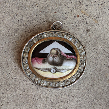 Early 19th c. Rock Crystal Silver Pendant