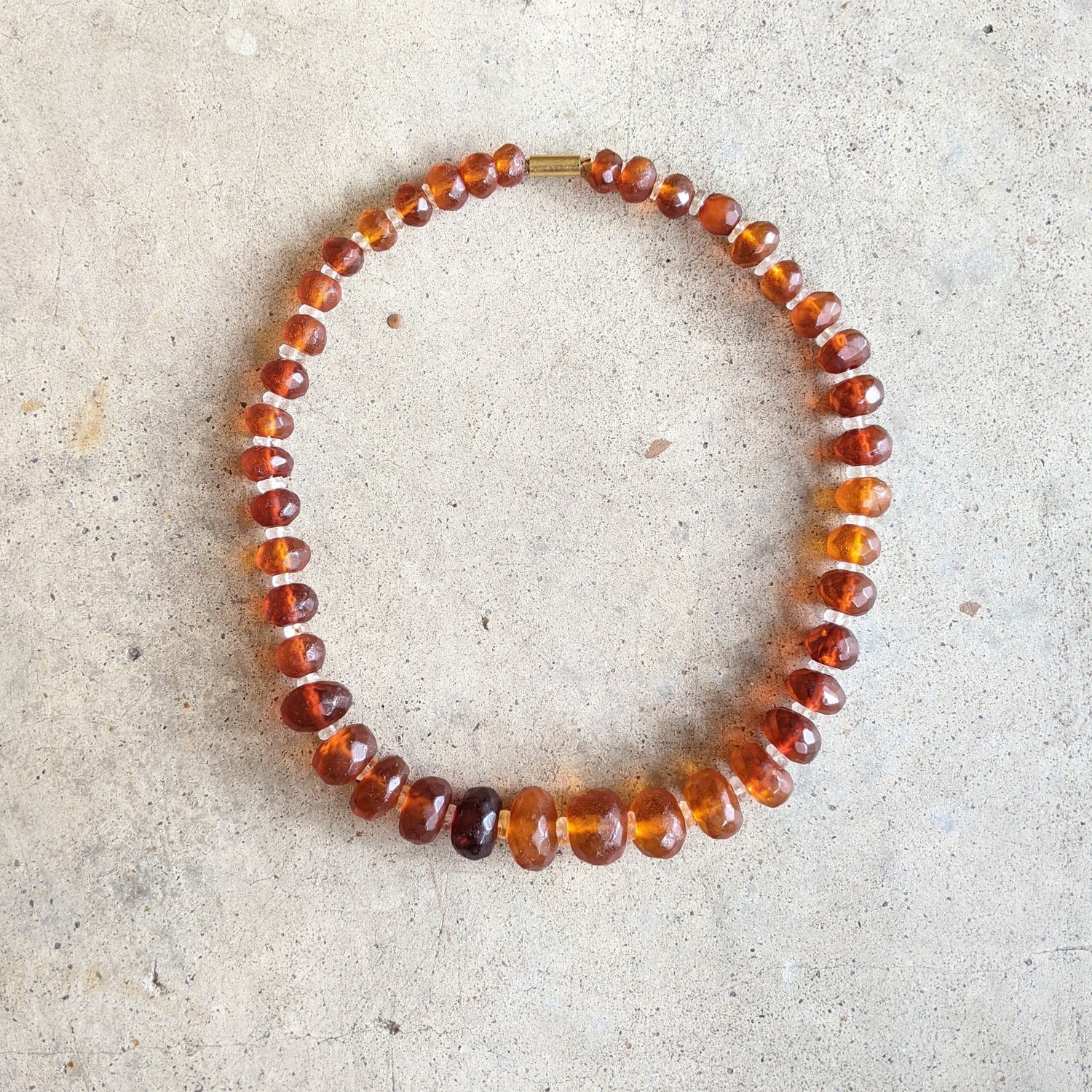 19th c. Faceted Amber Necklace