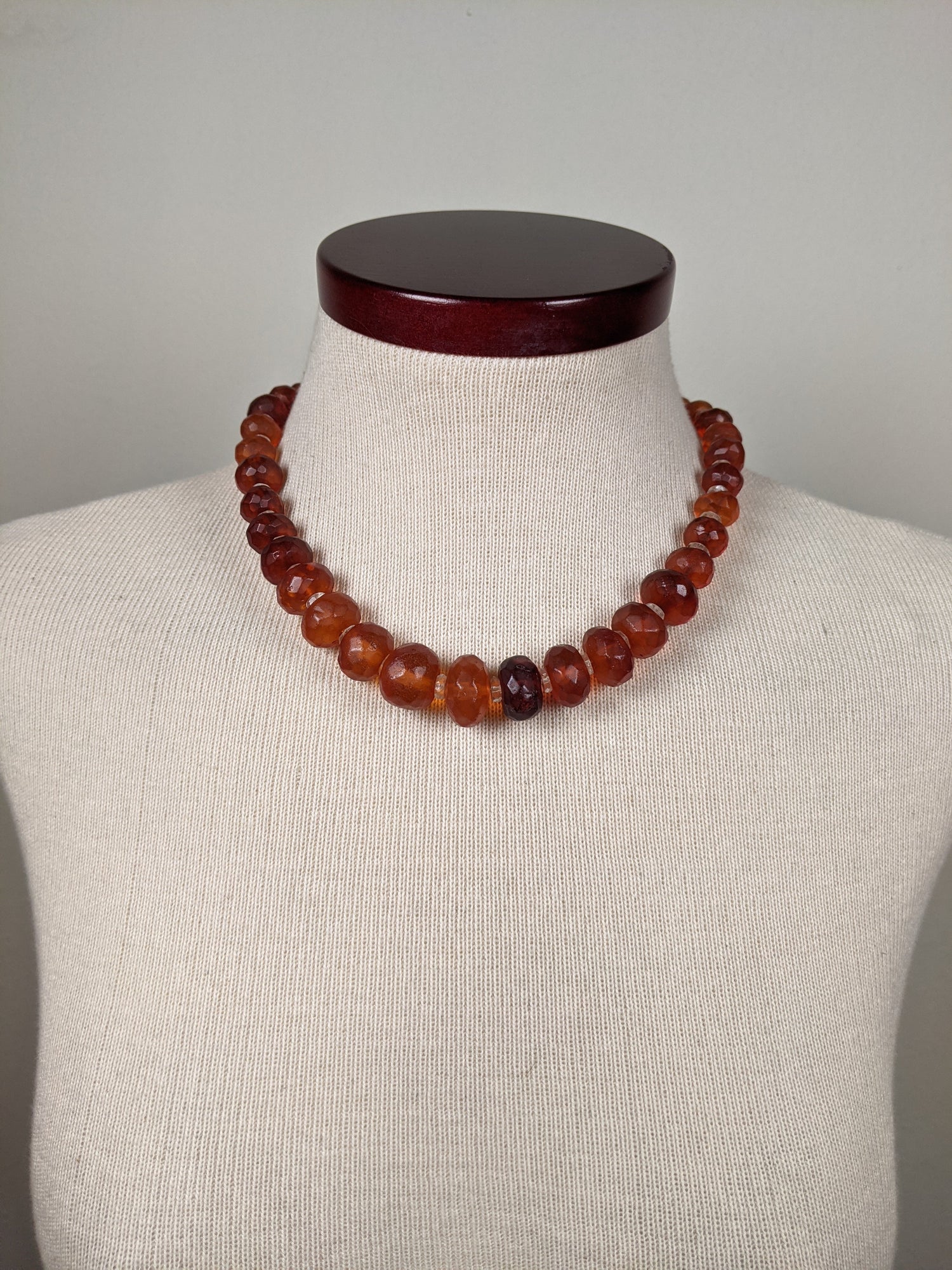 19th c. Faceted Amber Necklace
