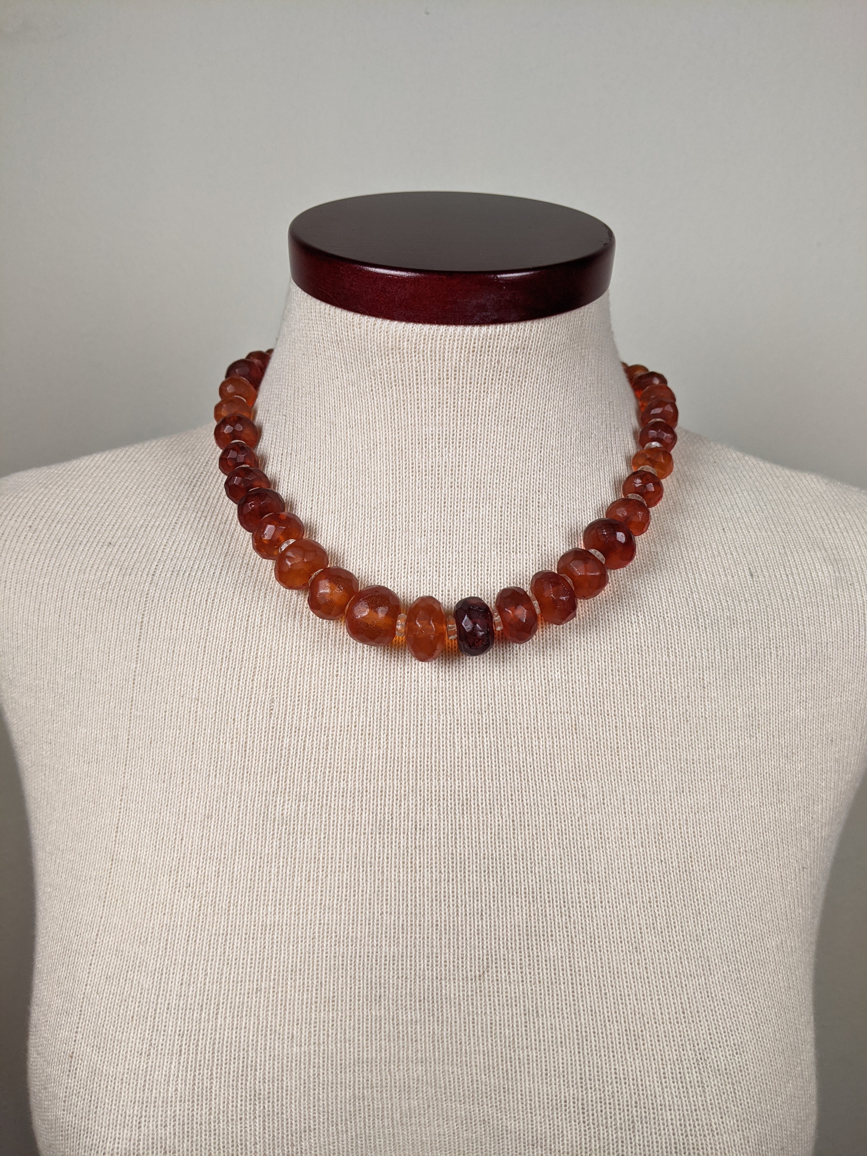 19th c. Faceted Amber Necklace