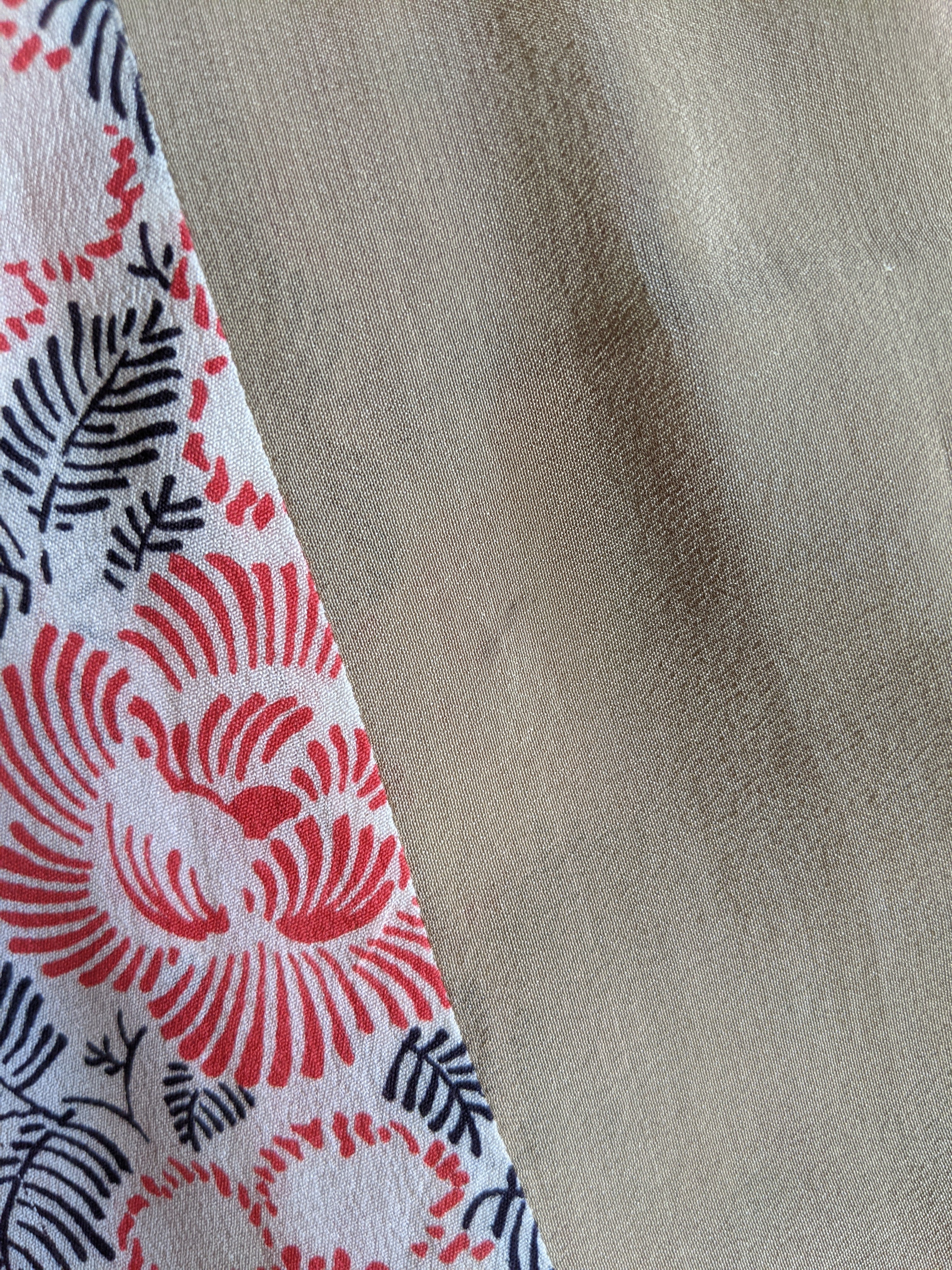 1920s Silk Floral Dress