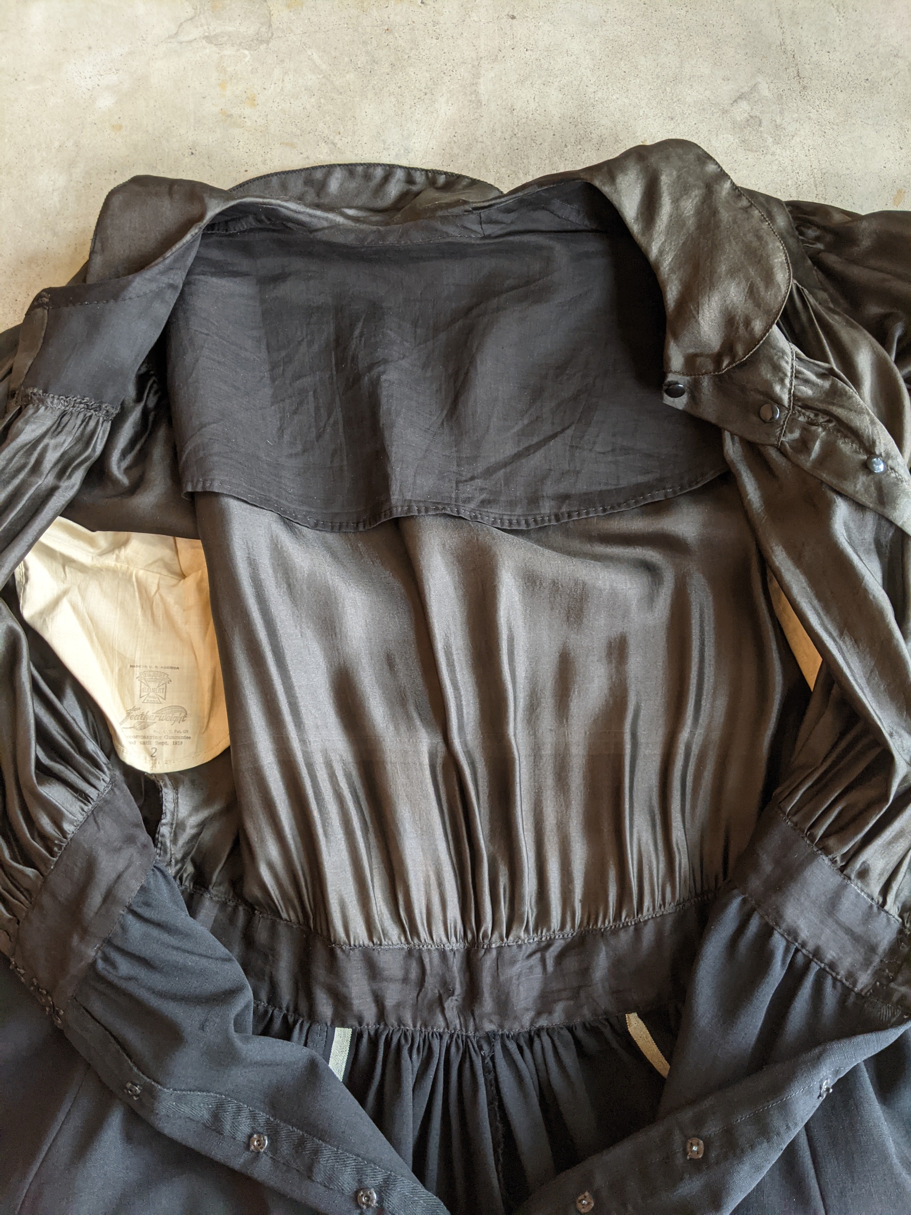 1910s Black Silk + Wool Dress