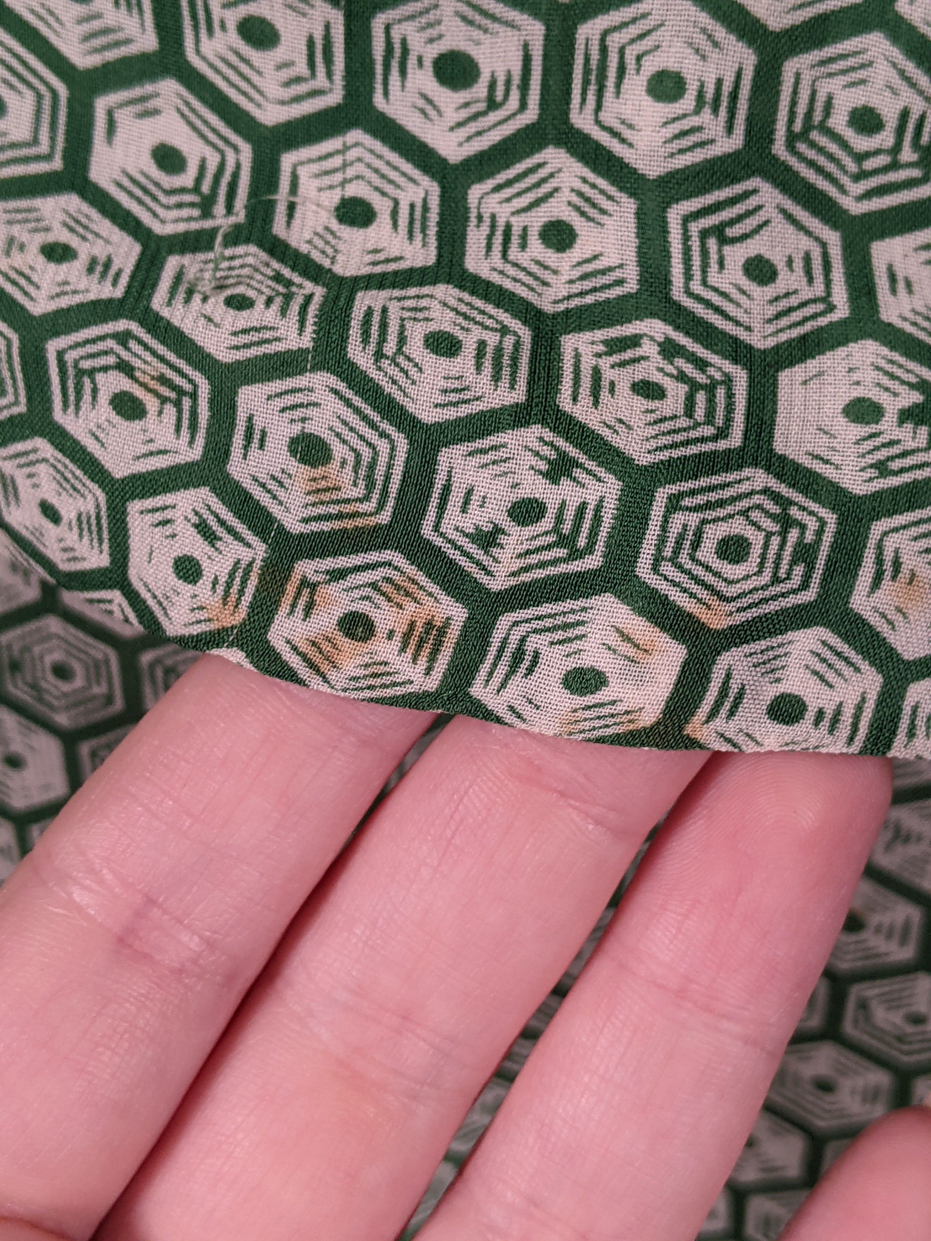 1930s Rayon Spiderweb Novelty Print Dress