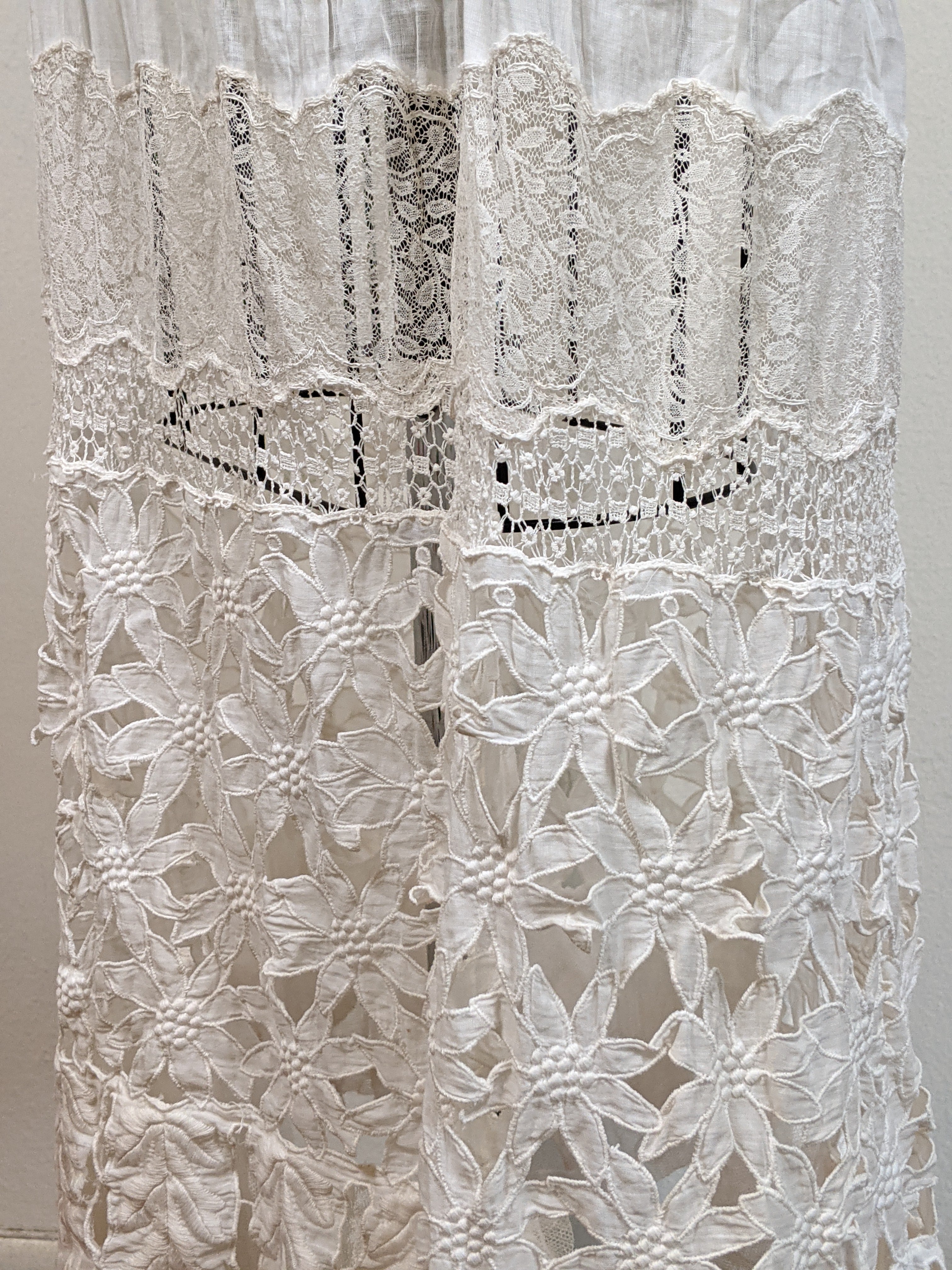 1910s Flower Motif Lingerie Dress