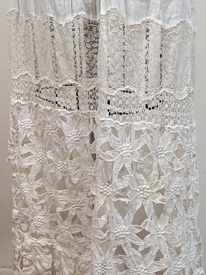 1910s Flower Motif Lingerie Dress