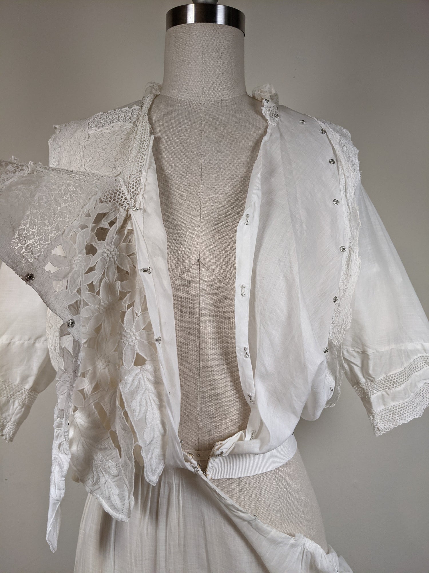 1910s Flower Motif Lingerie Dress