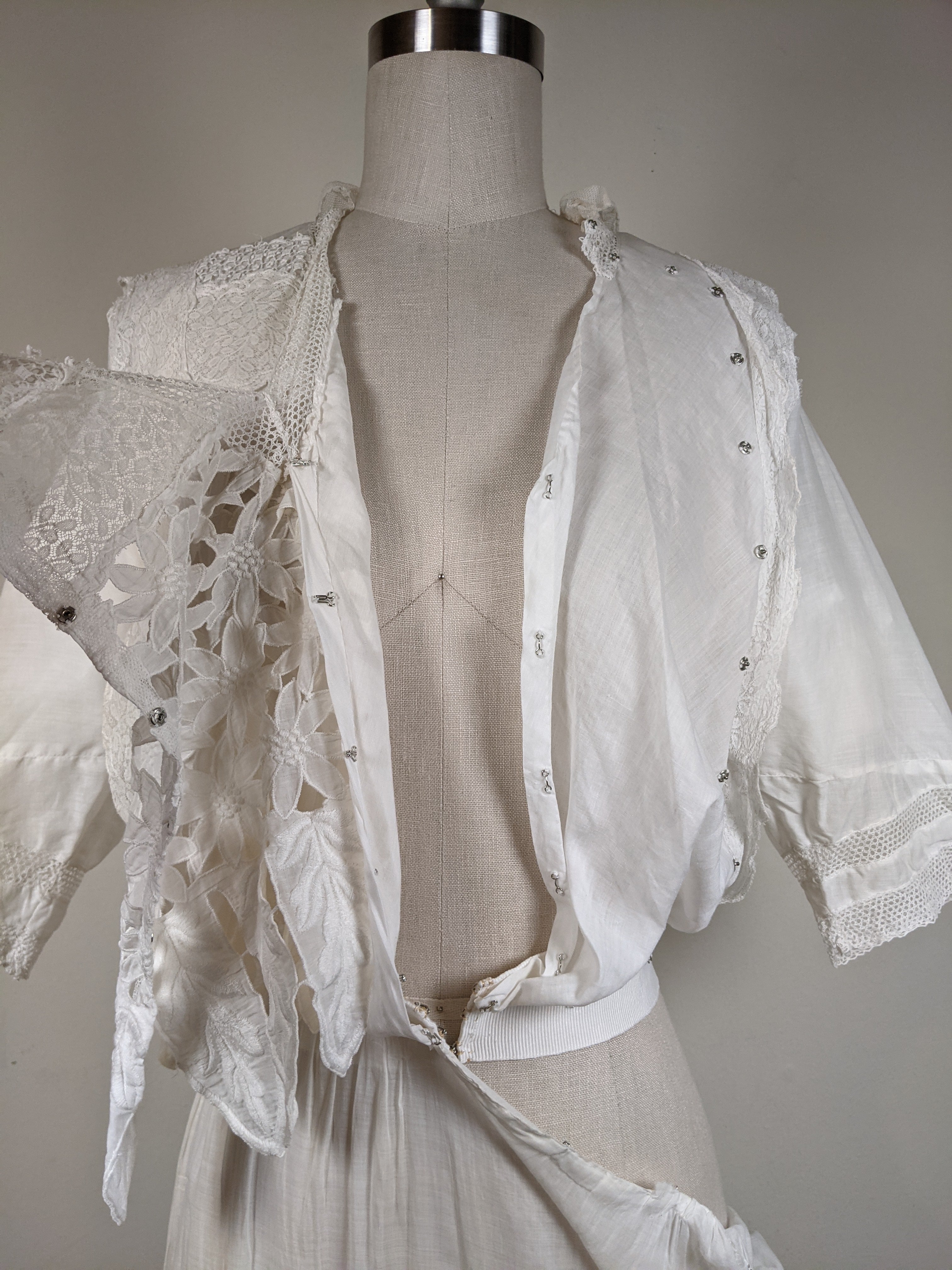 1910s Flower Motif Lingerie Dress