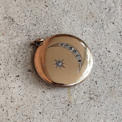 1900s-1910s Moon + Star Locket