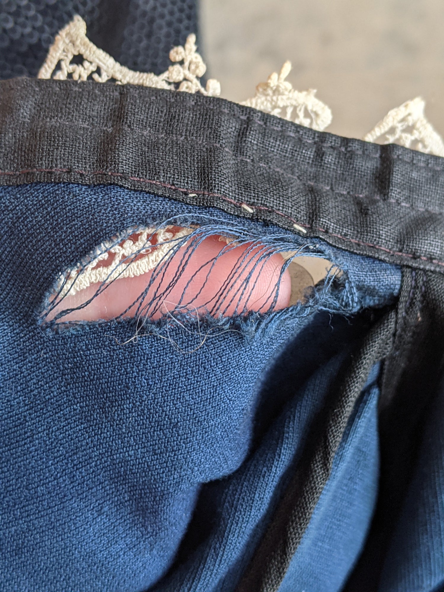 1902-1903 Blue Velveteen Shirt-Waist