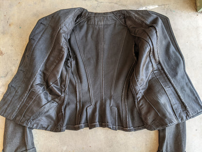 1900s Dark Grey Puff Sleeve Jacket