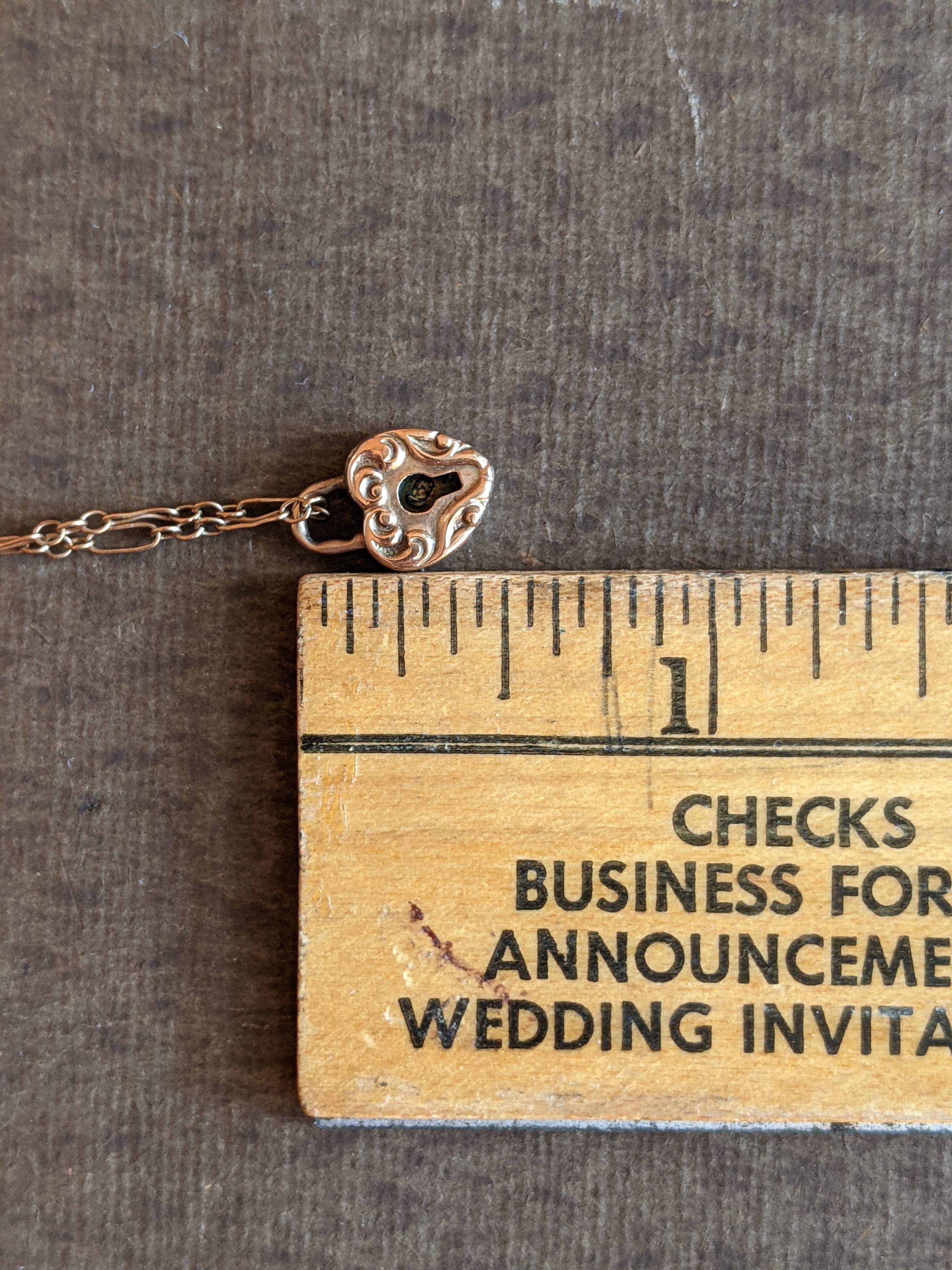 1900s-1910s Heart Padlock Necklace