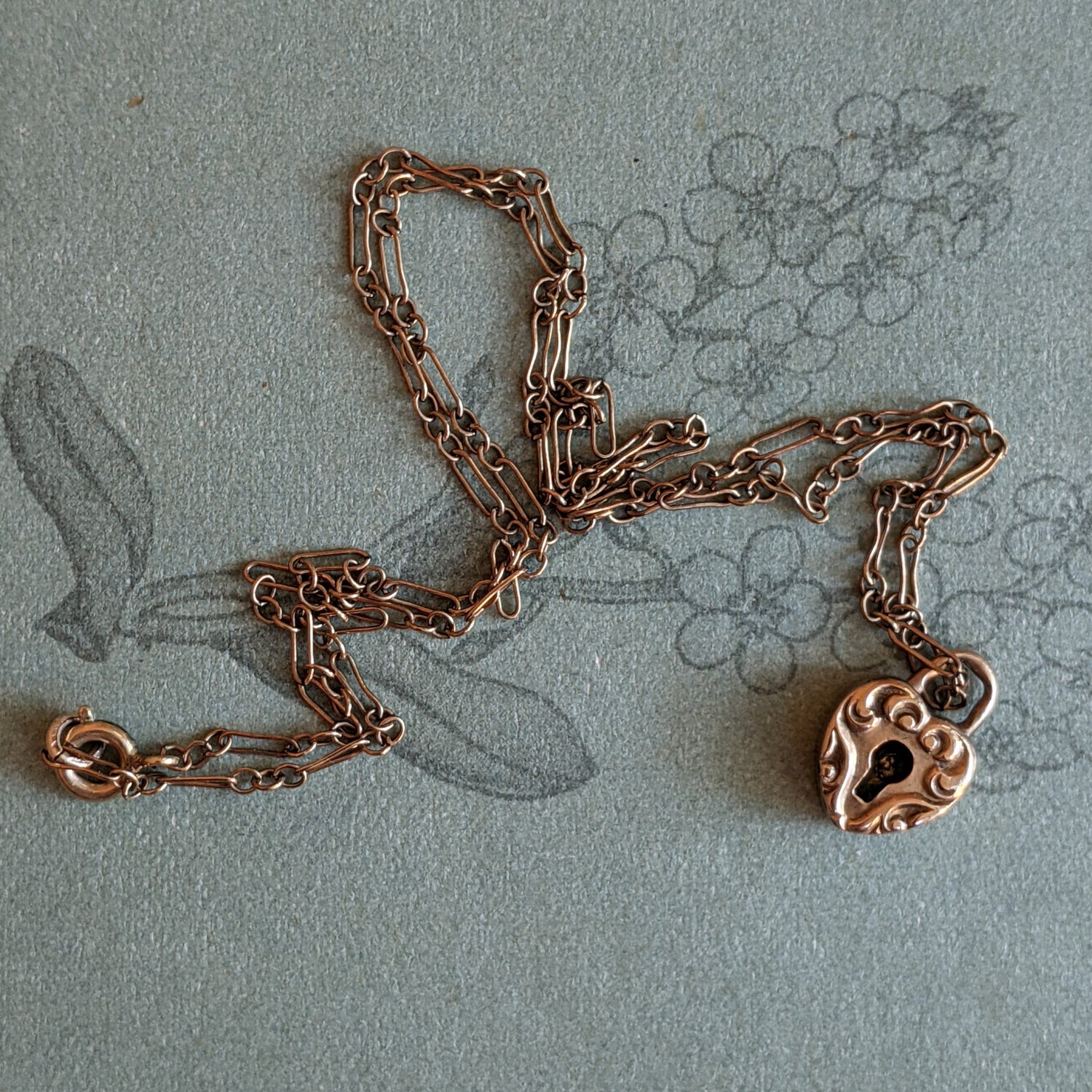 1900s-1910s Heart Padlock Necklace