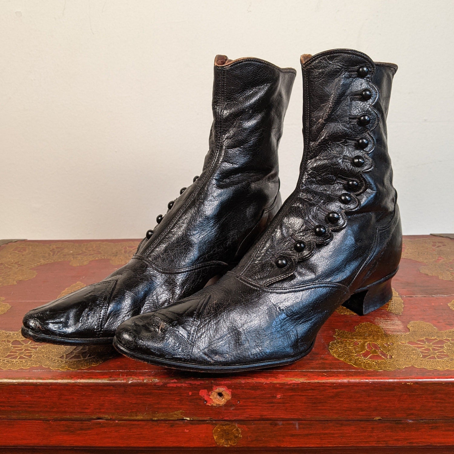 1890s Black Side Button Boots