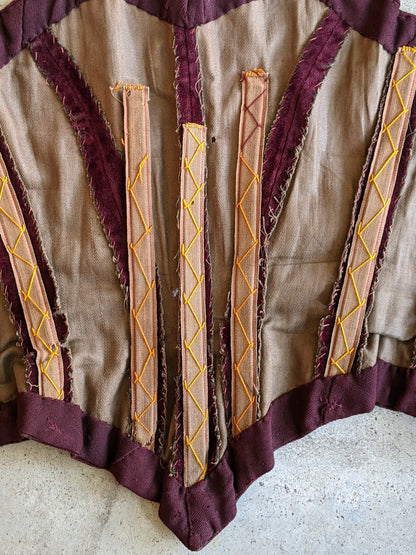 19th c. Purple Velvet Swiss Waist