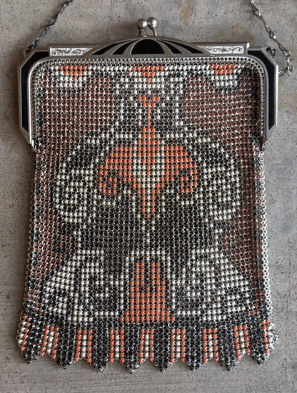 c. 1930 Whiting &amp; Davis Beadlite Purse in Original Box