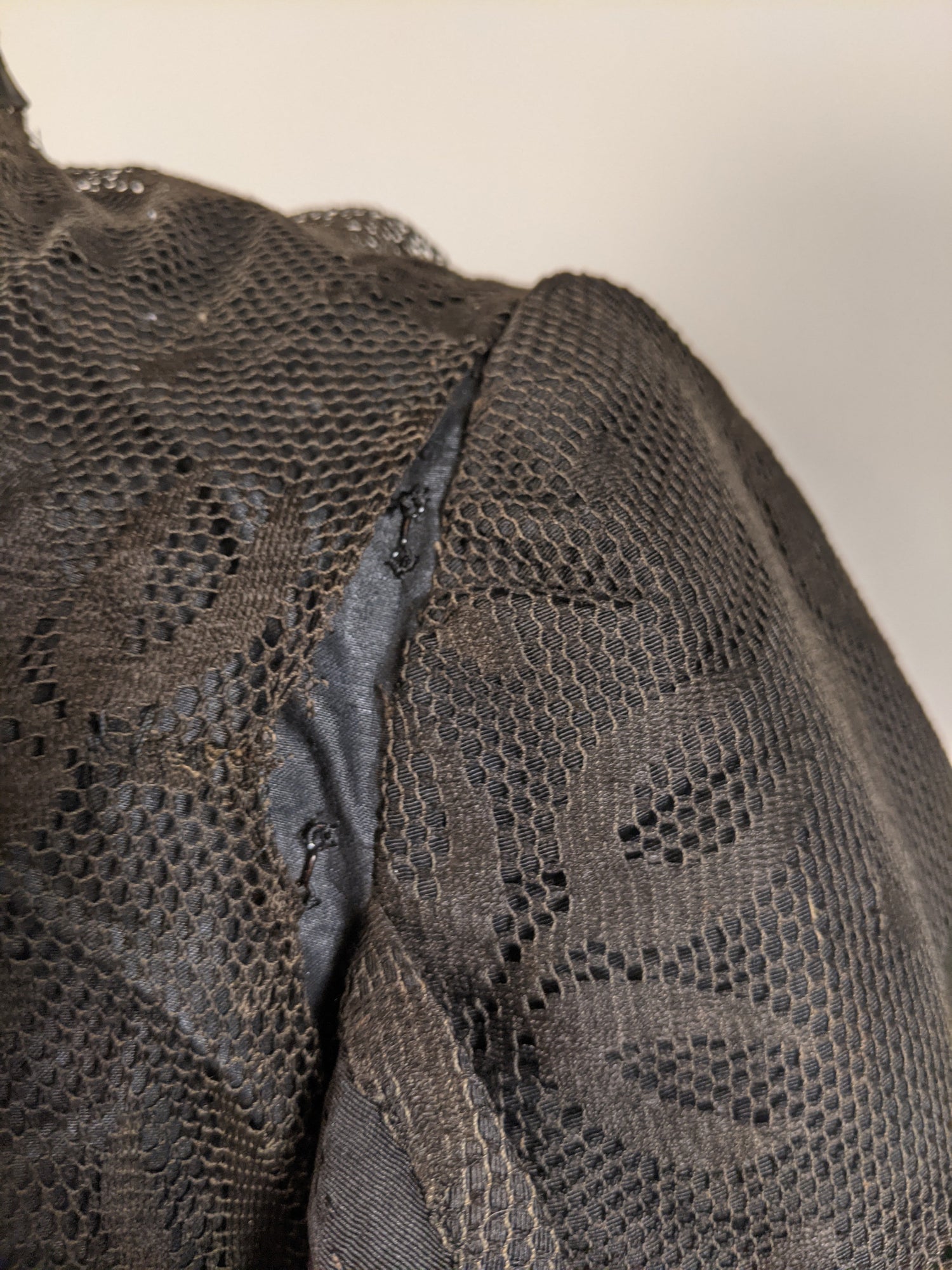 c. 1901 Black Lace Shirt-Waist or Bodice