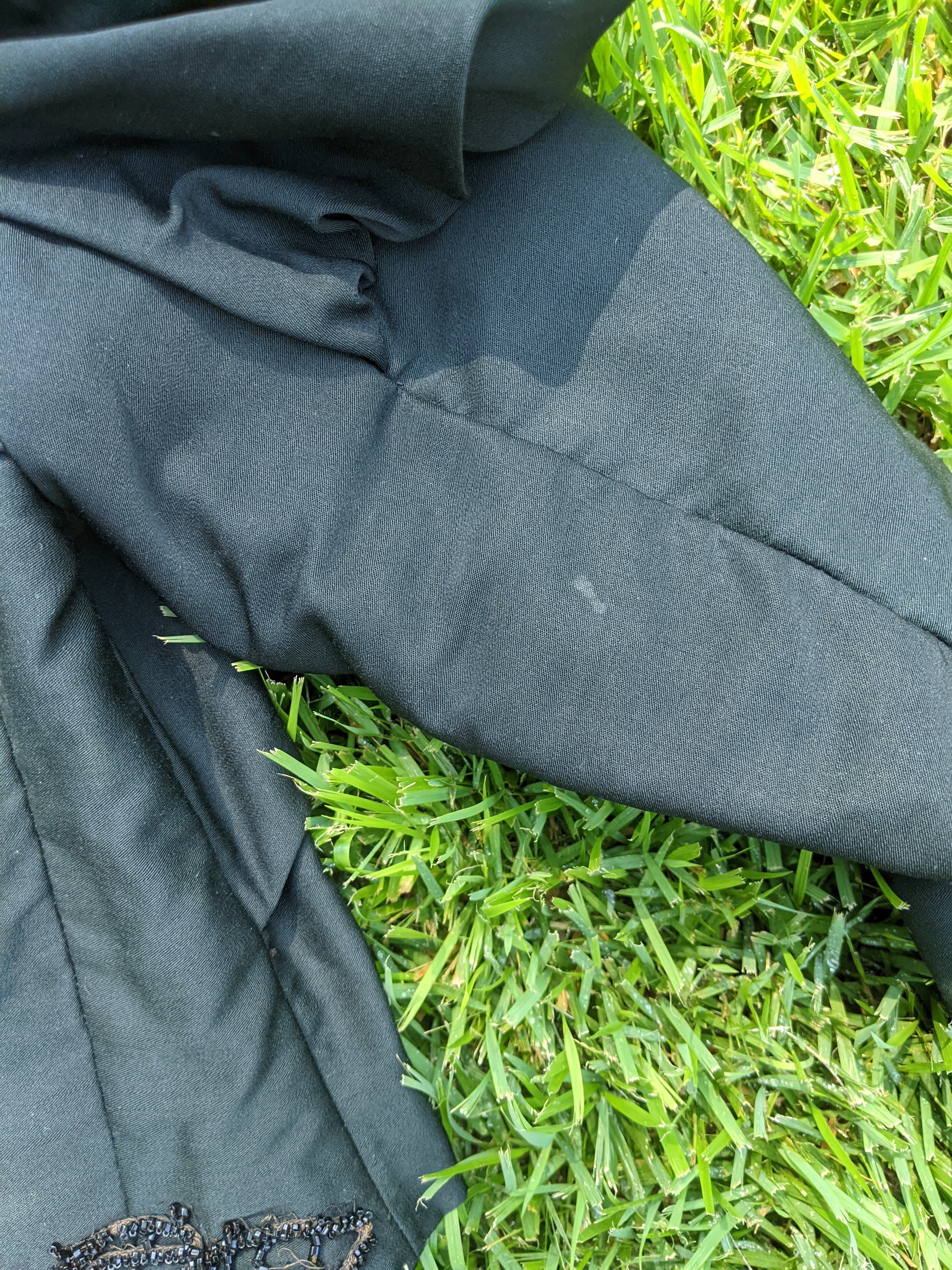 1890s Green + Black Gigot Sleeve Bodice