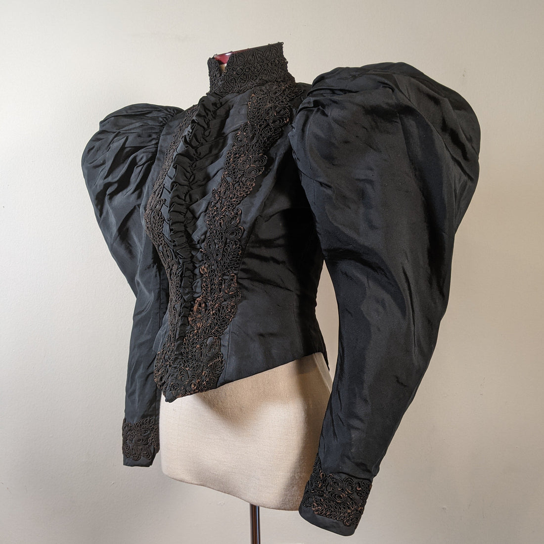 1890s Silk Faille Gigot Sleeve Bodice