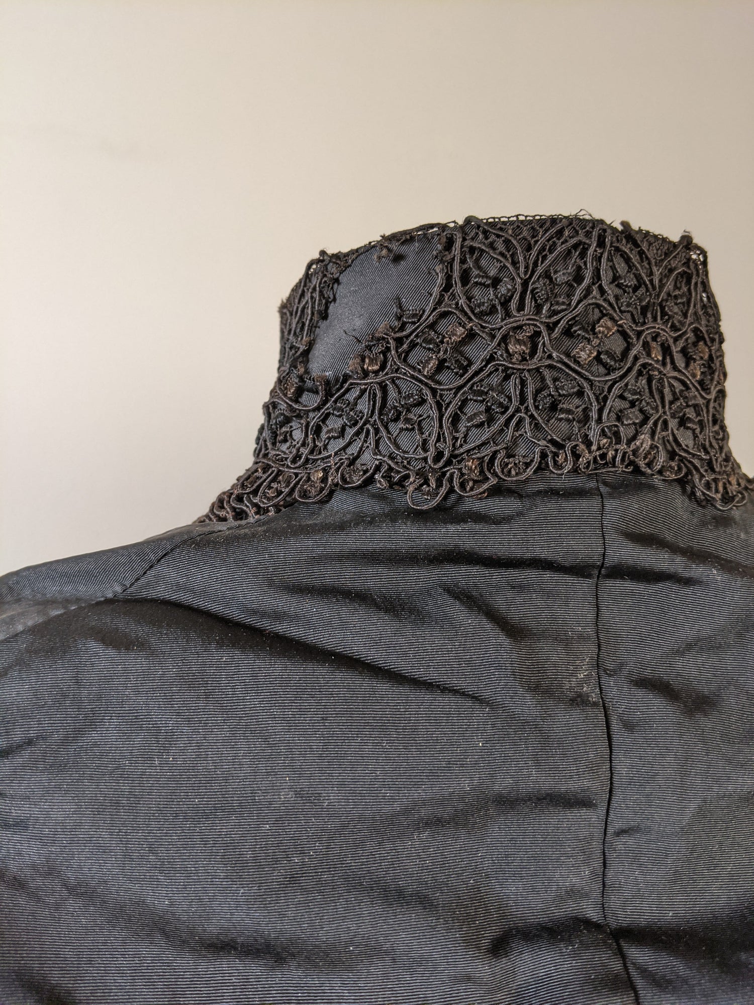 1890s Silk Faille Gigot Sleeve Bodice
