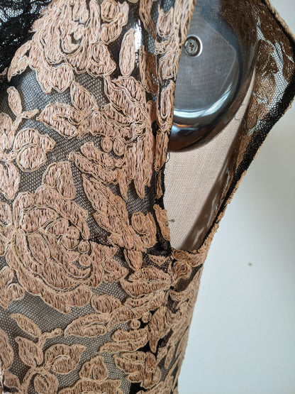 c. 1940s Silk Chiffon Gown